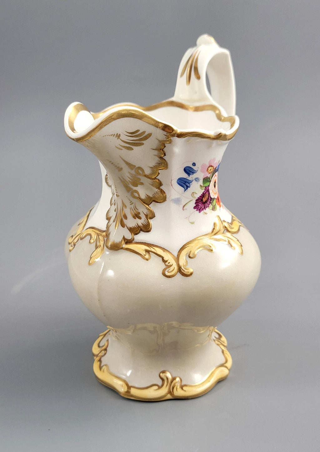 Antique English Porcelain Jug by Rockingham, Model 8376, c.1830