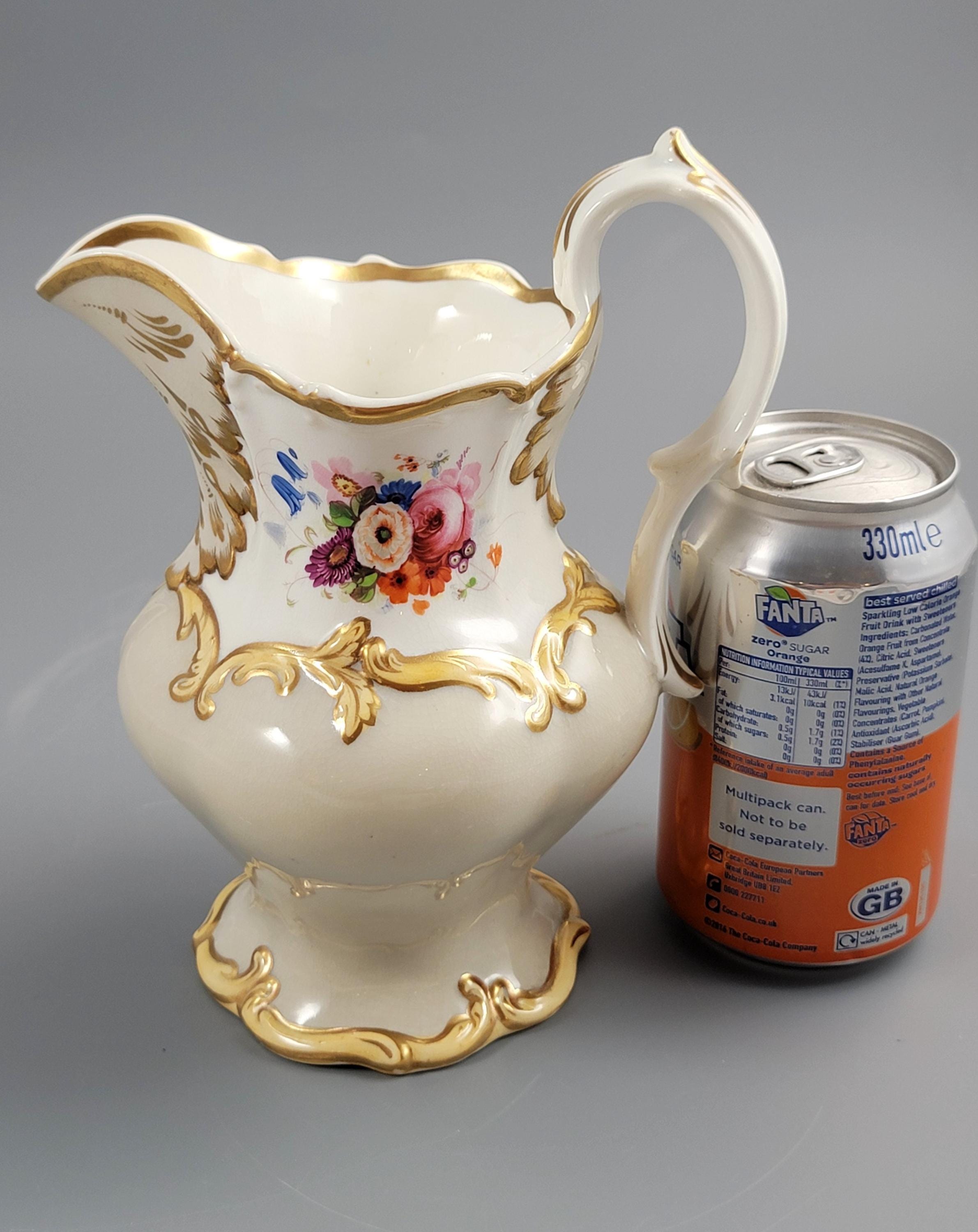 Antique English Porcelain Jug by Rockingham, Model 8376, c.1830