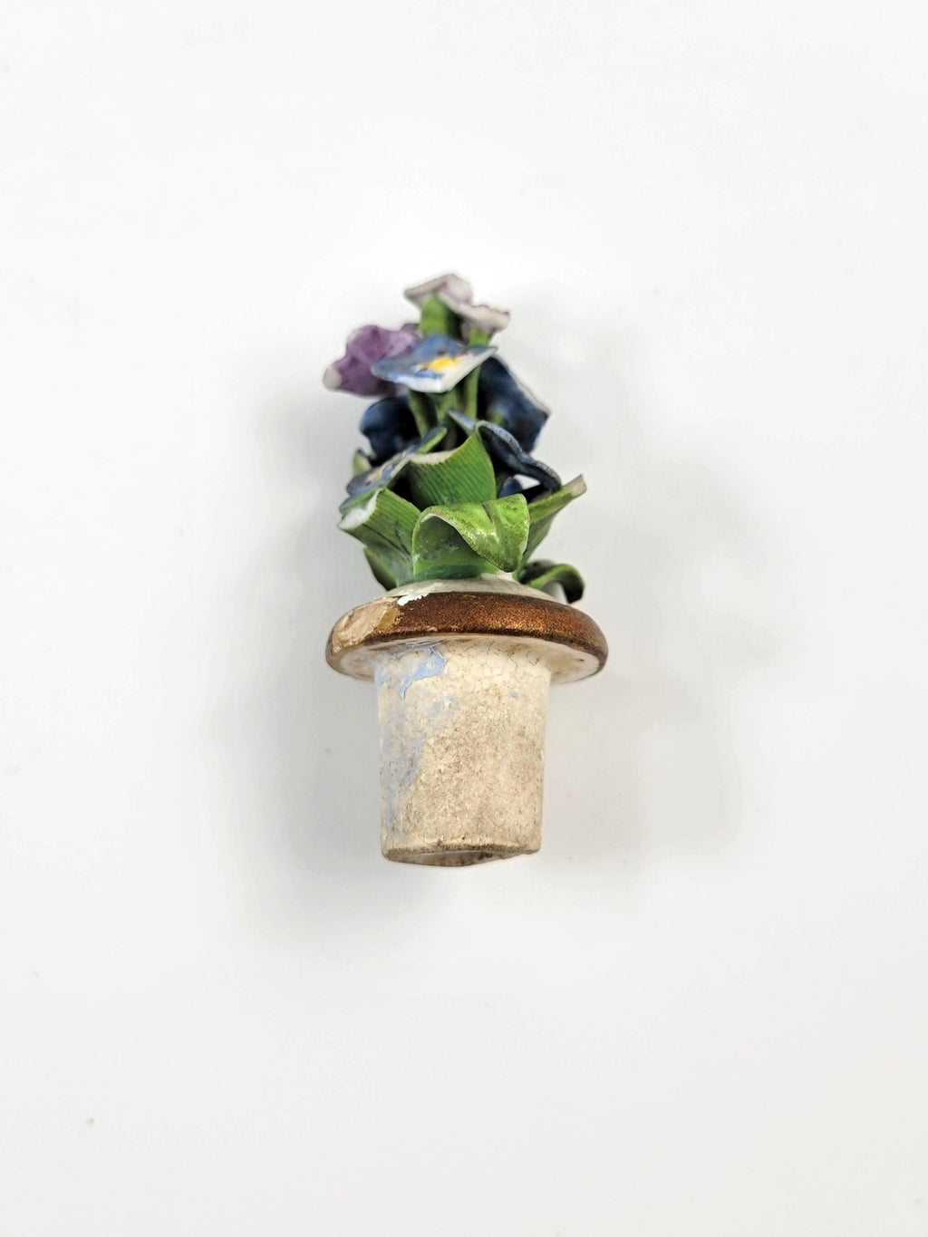Forget-me-not Gourd-Form Porcelain Scent Bottle, Meissen or Dresden, c.1850