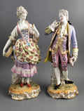 Rare 18th Century German Porcelain Figures: Rococo Style Pair