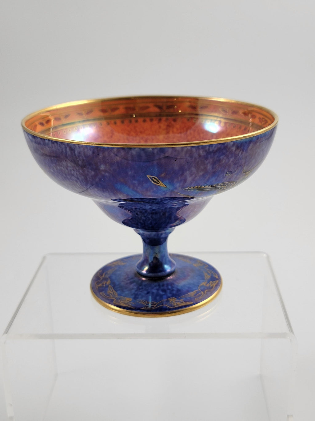 Makeig-Jones Wedgwood Lustre Melba Cup, Hummingbird & Geese, Z5294, c.1915