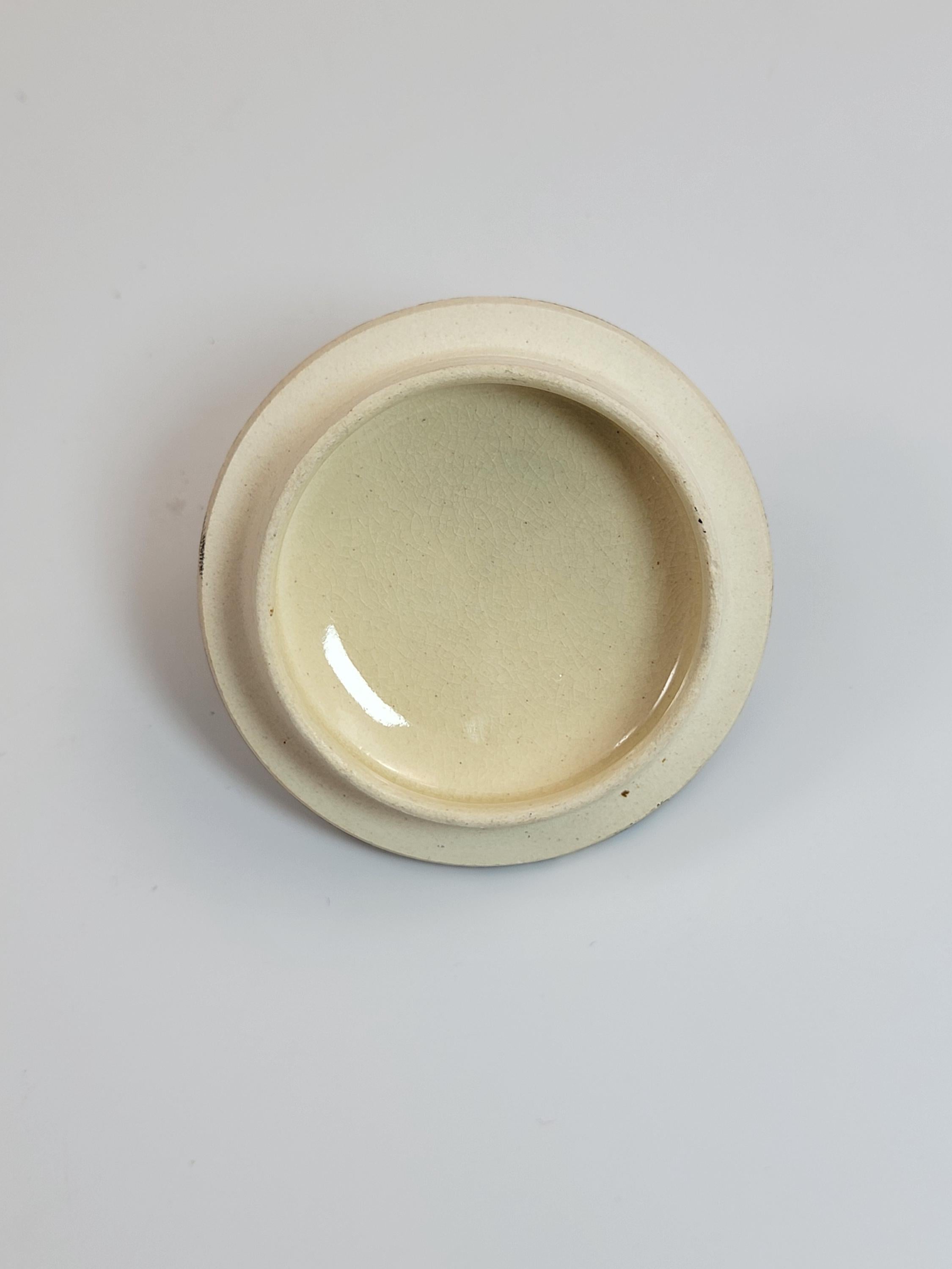 Meiji Period Satsuma Sugar Bowl: Signed Shozan, Kyoto Studio c.1880, with Stand