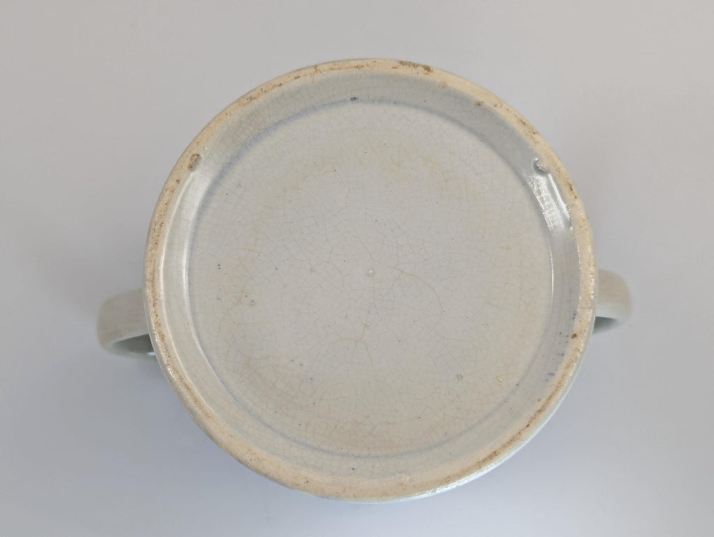 Antique Staffordshire Pearlware Mug: Chinoiserie Transfer, Cobalt & Gilt, c.1820