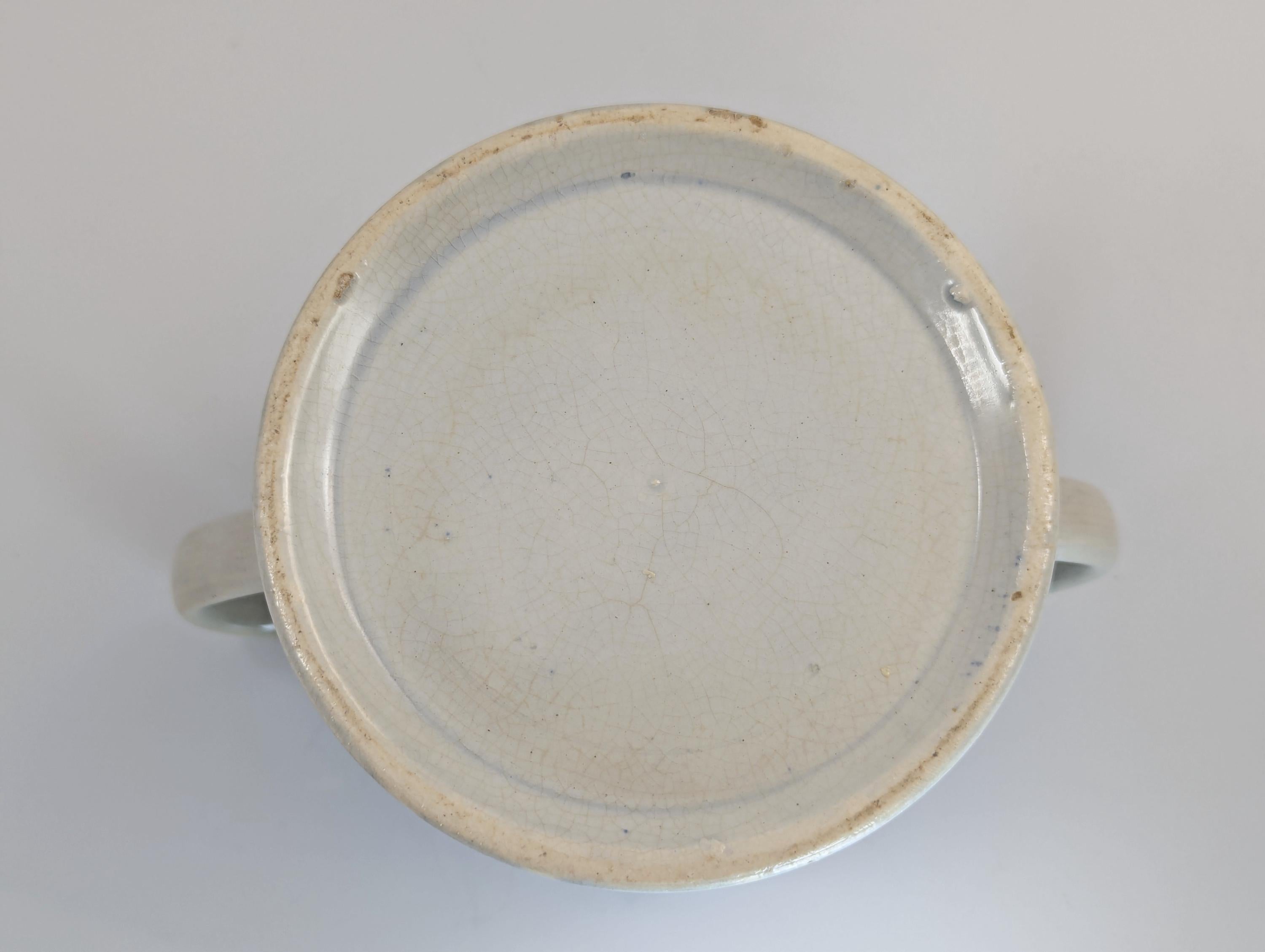 Antique Staffordshire Pearlware Mug: Chinoiserie Transfer, Cobalt & Gilt, c.1820