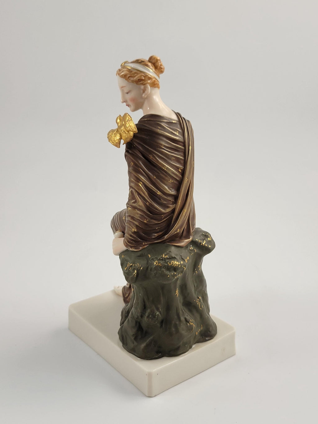 Royal Worcester Porcelain Figure, Maiden with Dove, 1880