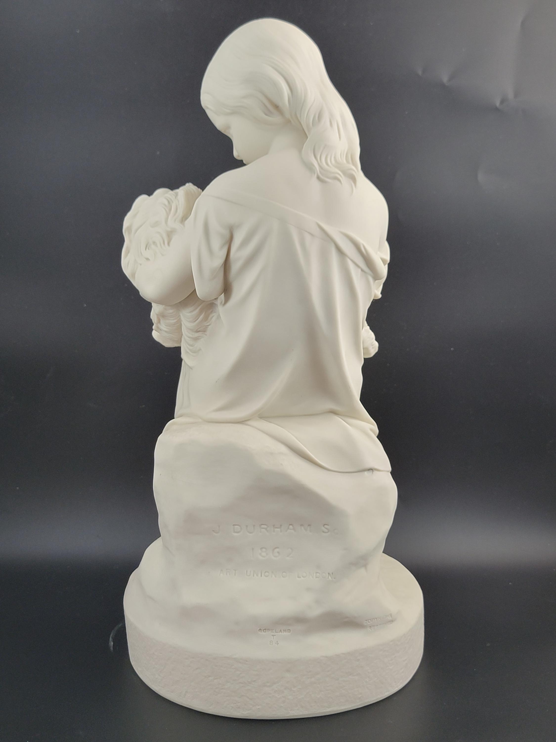 Victorian Parian Porcelain Figure: 'Go to Sleep' by John Durham, Copeland Art Union London