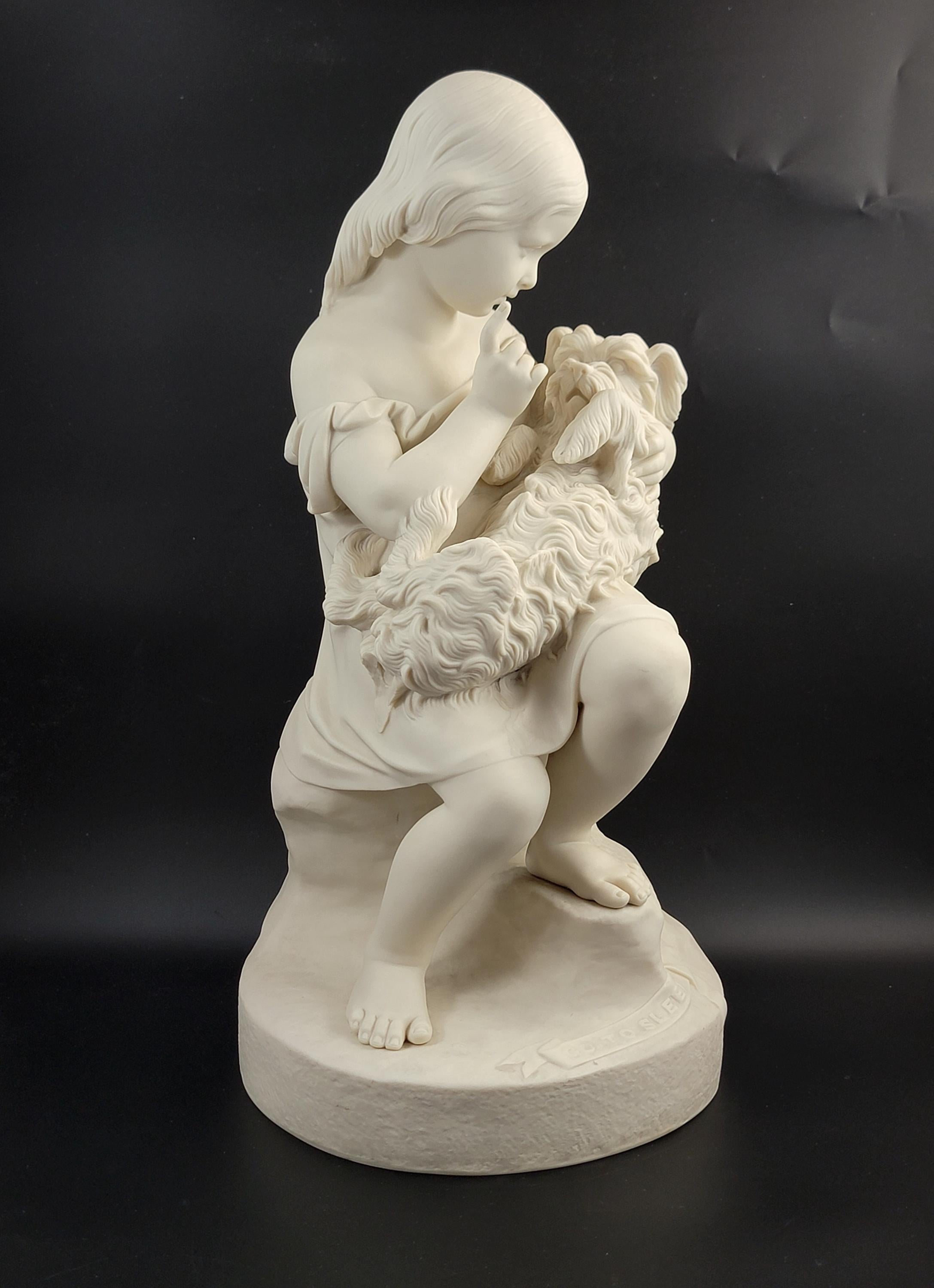 Victorian Parian Porcelain Figure: 'Go to Sleep' by John Durham, Copeland Art Union London
