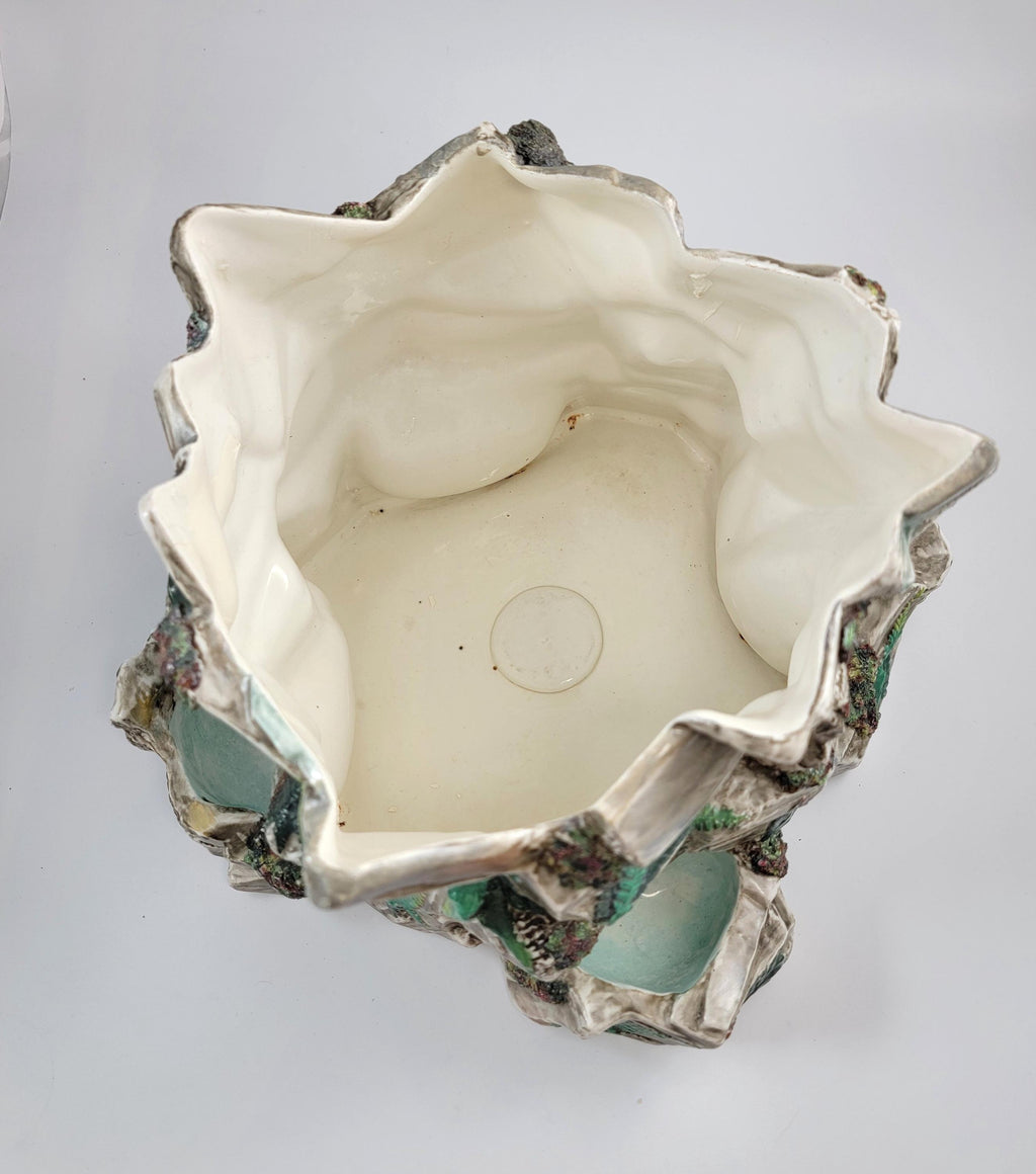 Royal Worcester Majolica Fern Rockwork Jardiniere, England, c.1866, Rare Victorian