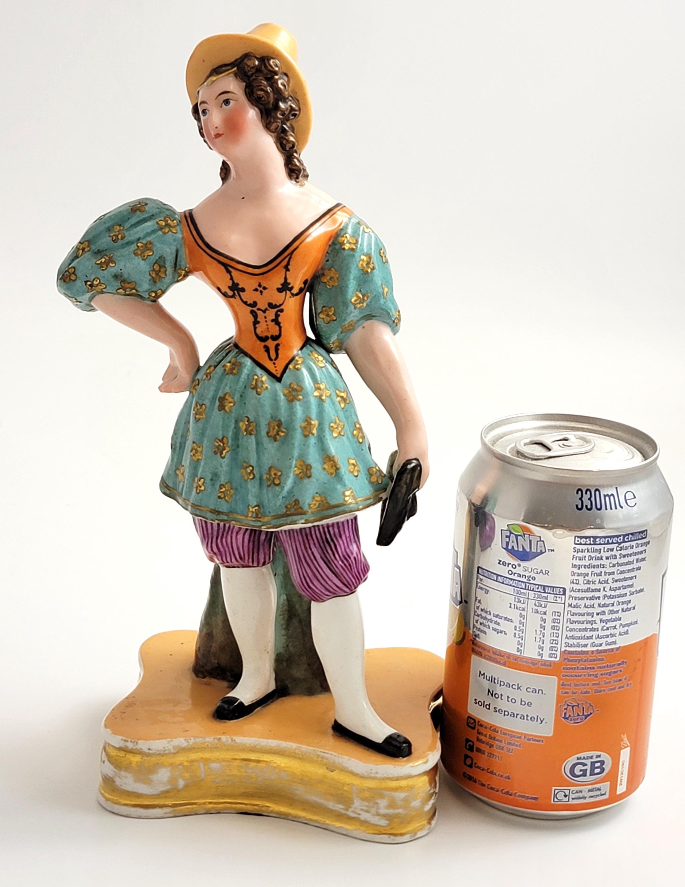 Jacob Petit Perfume Bottle, French Ceramic Figurine, Columbina, c.1830