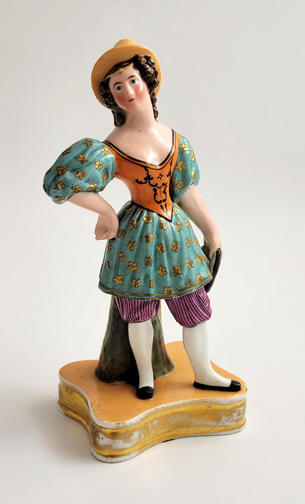 Jacob Petit Perfume Bottle, French Ceramic Figurine, Columbina, c.1830
