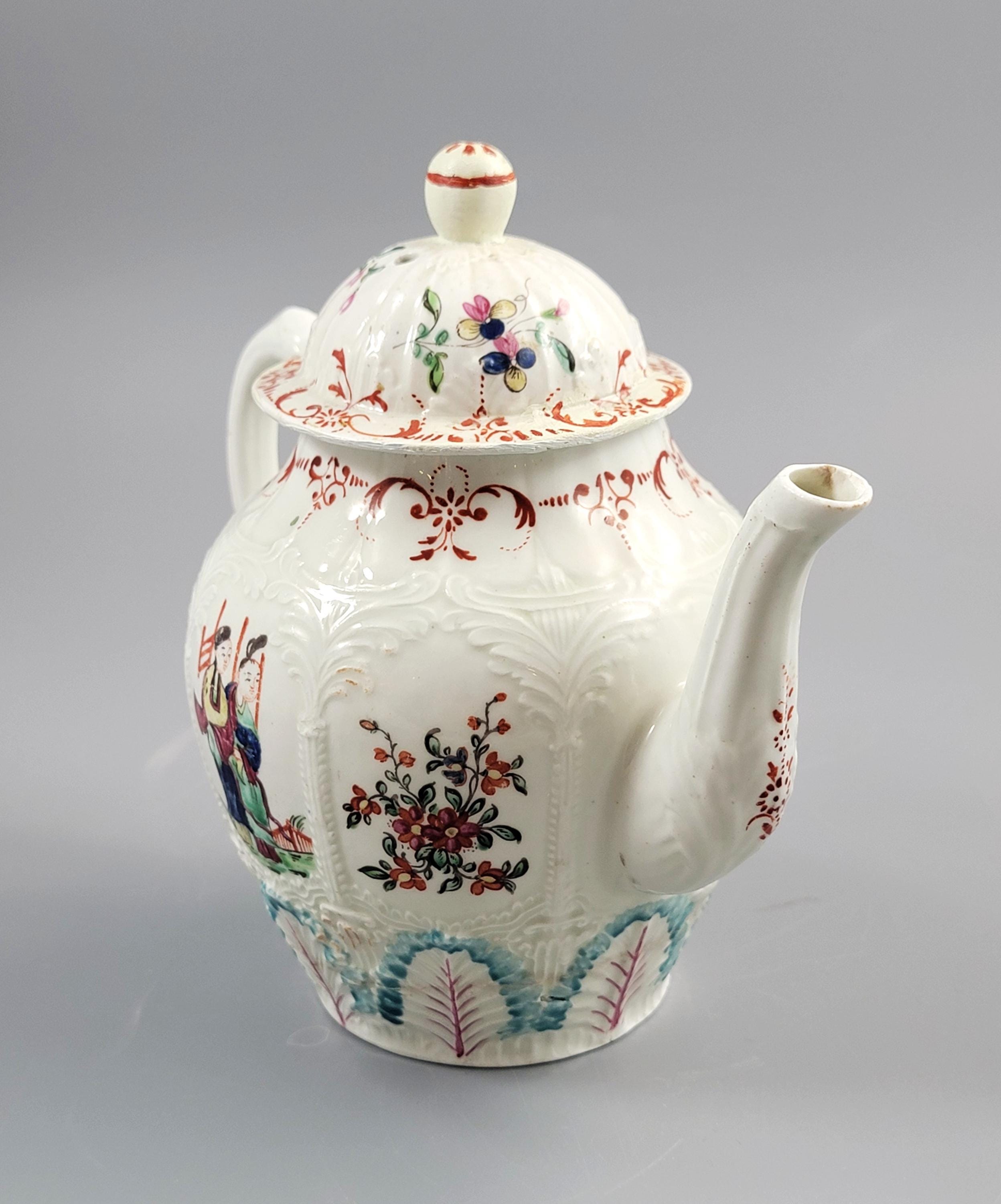 Antique 18th Century Chinoiserie Teapot, Philip Christian Liverpool, ca. 1775