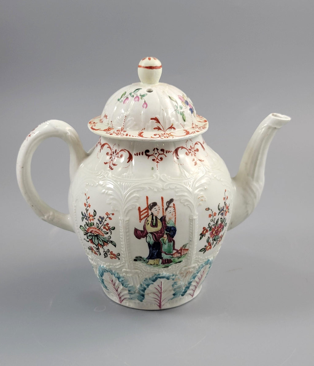 Antique 18th Century Chinoiserie Teapot, Philip Christian Liverpool, ca. 1775