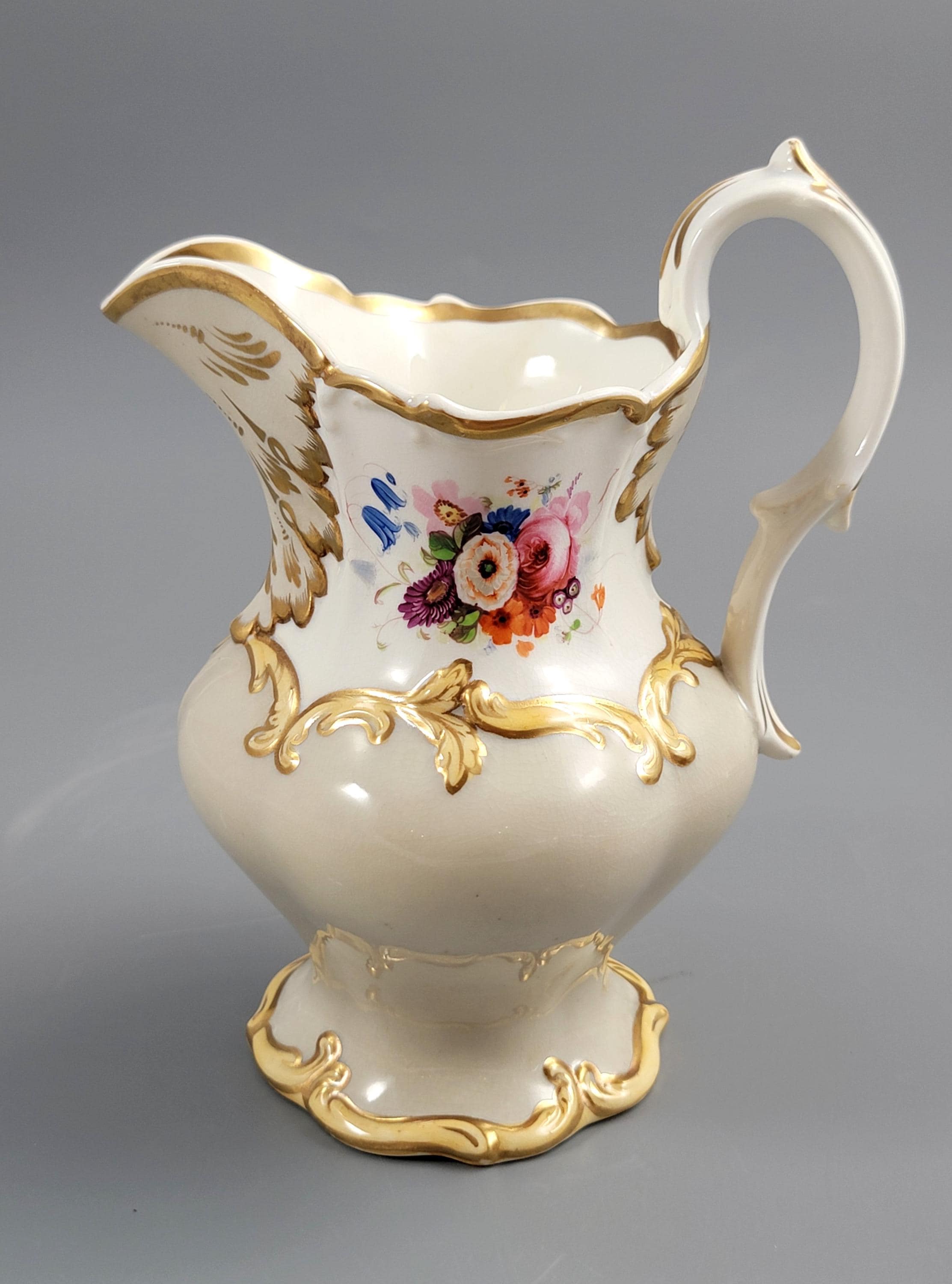 Antique English Porcelain Jug by Rockingham, Model 8376, c.1830
