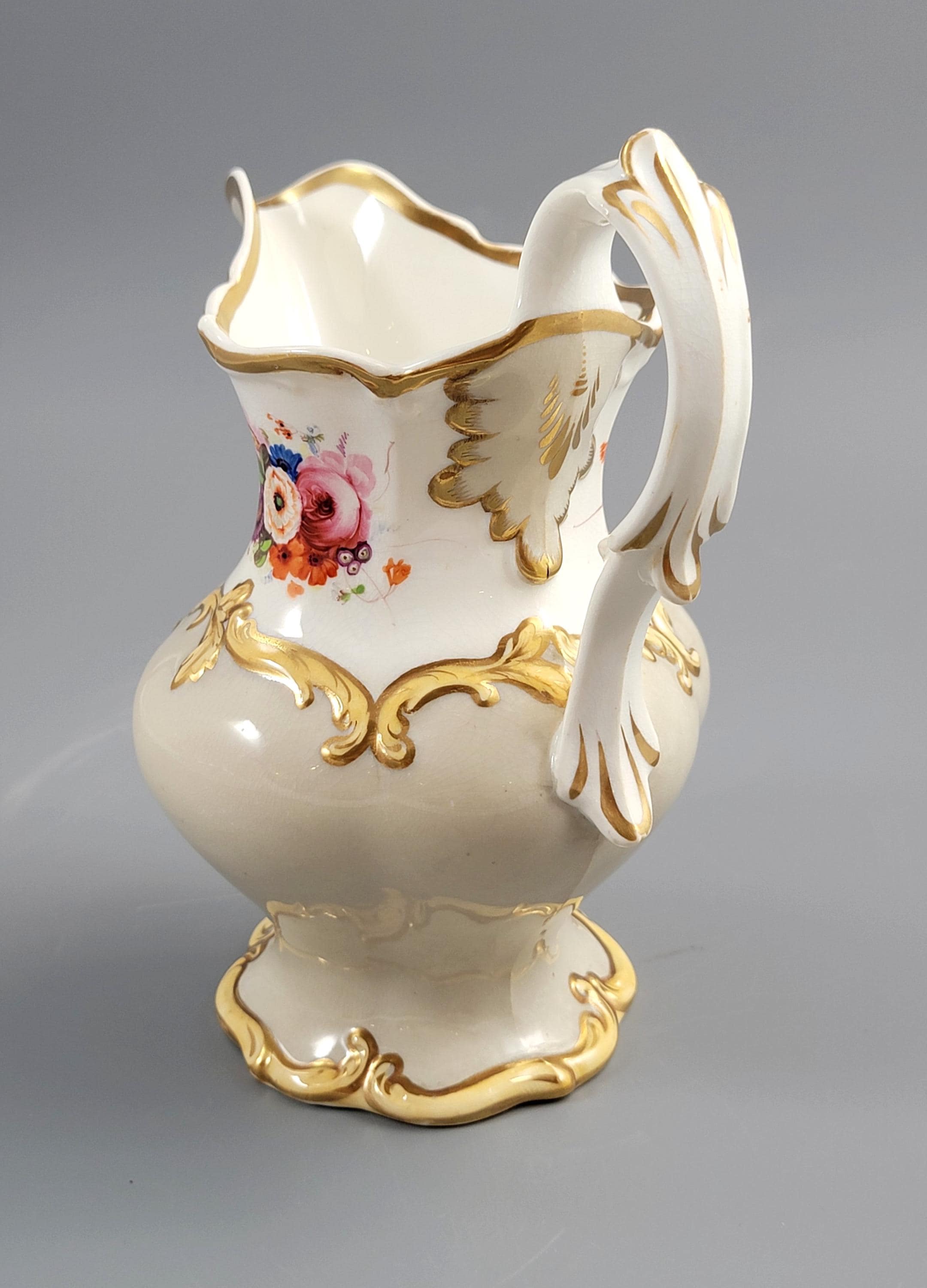 Antique English Porcelain Jug by Rockingham, Model 8376, c.1830