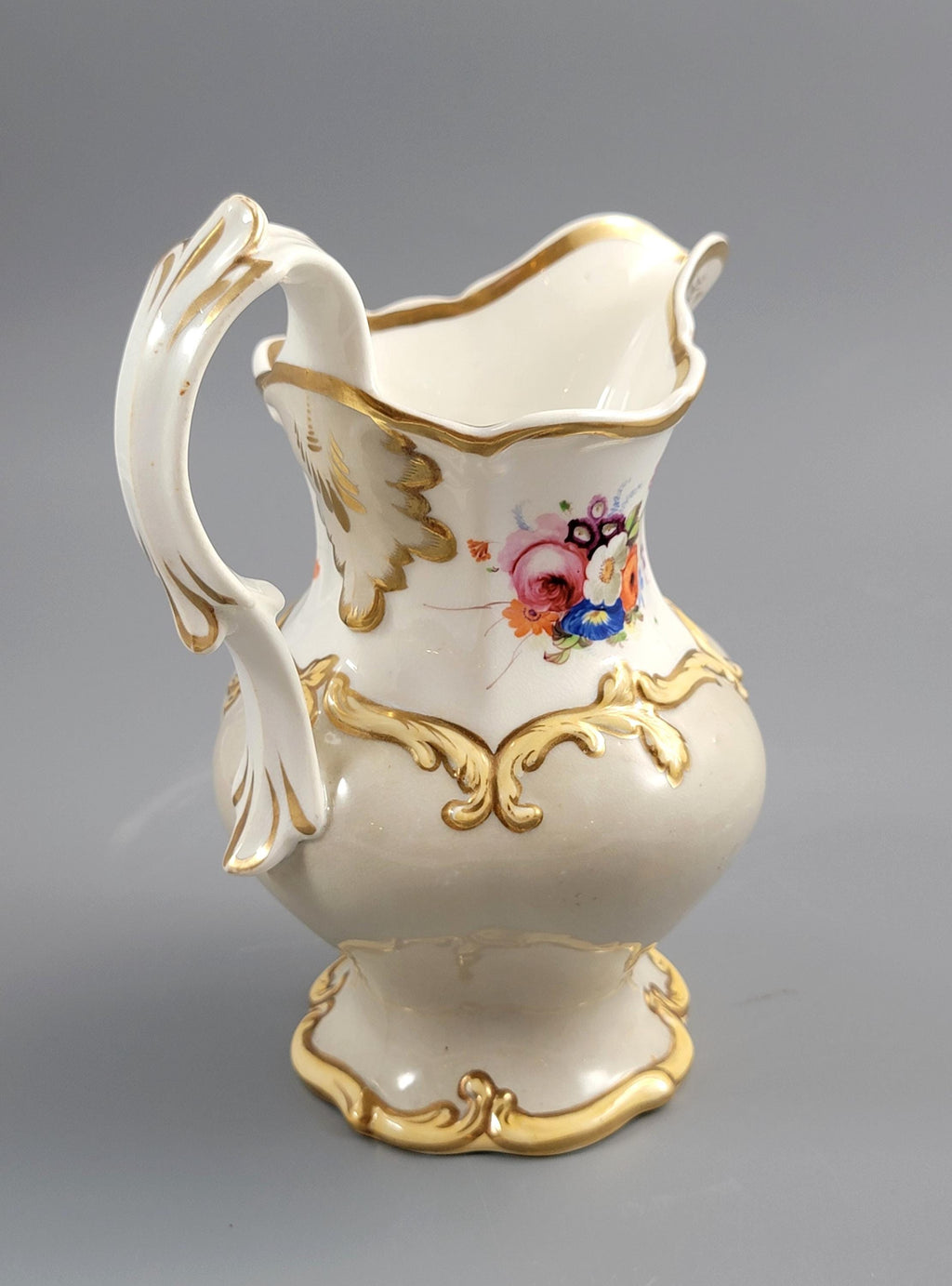 Antique English Porcelain Jug by Rockingham, Model 8376, c.1830