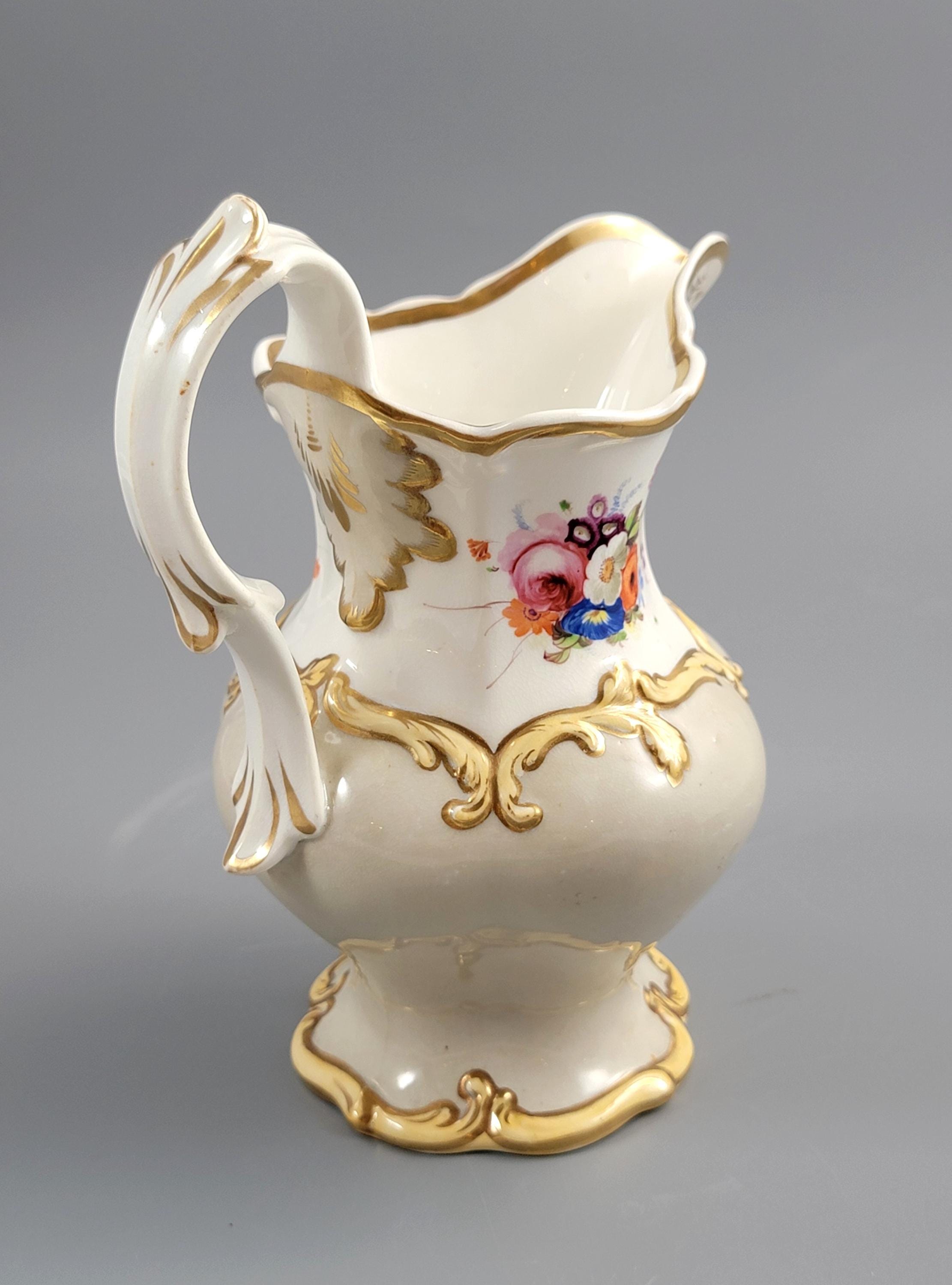 Antique English Porcelain Jug by Rockingham, Model 8376, c.1830