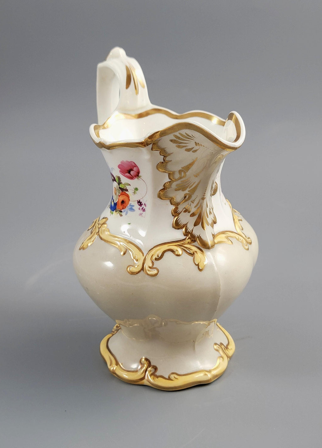 Antique English Porcelain Jug by Rockingham, Model 8376, c.1830