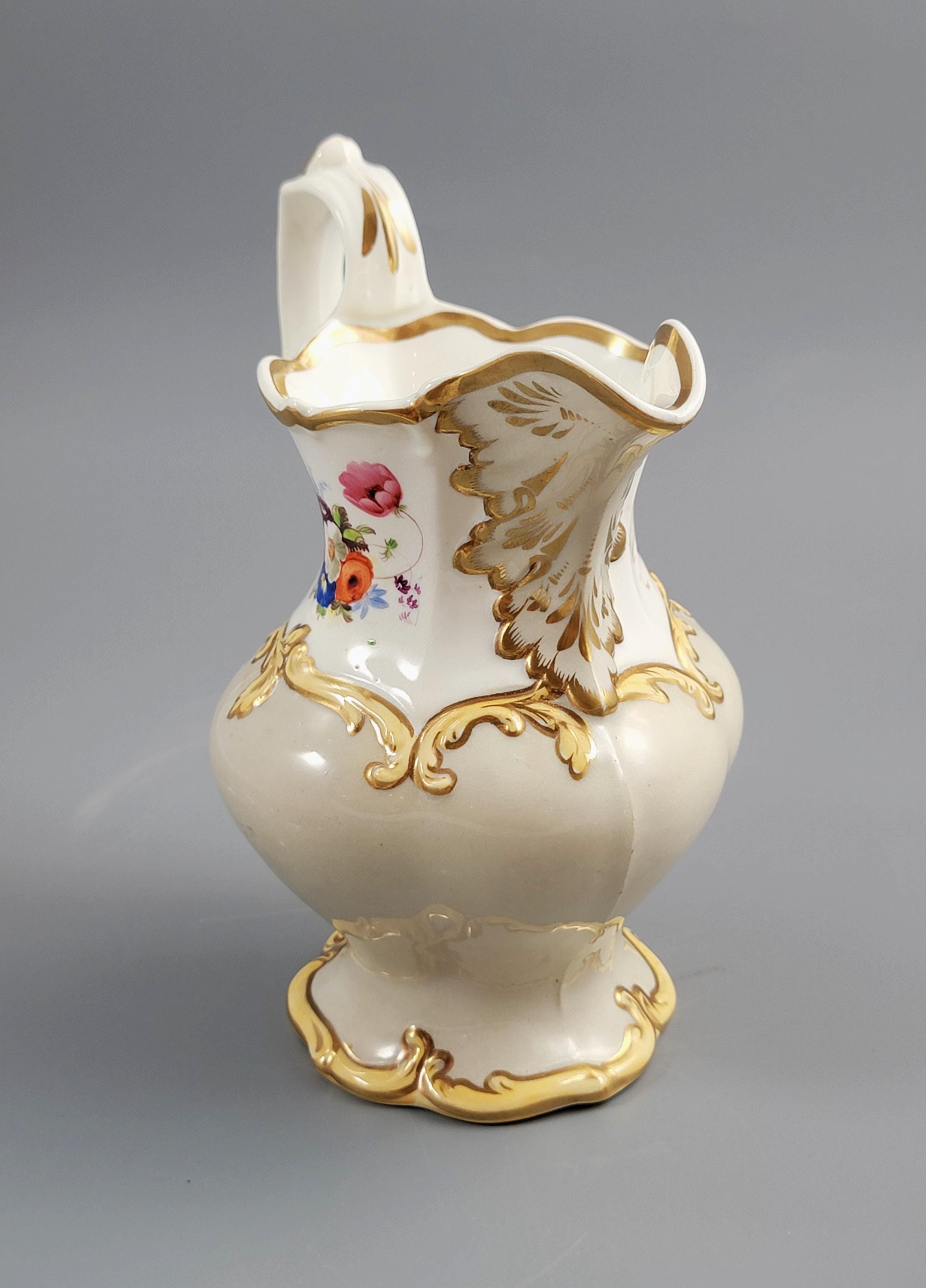 Antique English Porcelain Jug by Rockingham, Model 8376, c.1830