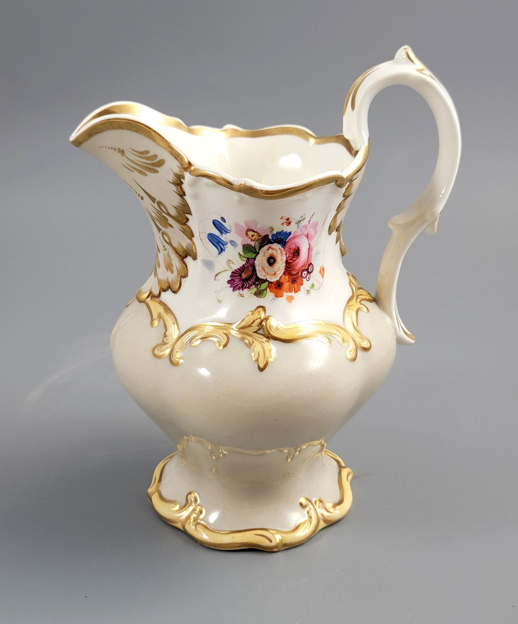 Antique English Porcelain Jug by Rockingham, Model 8376, c.1830