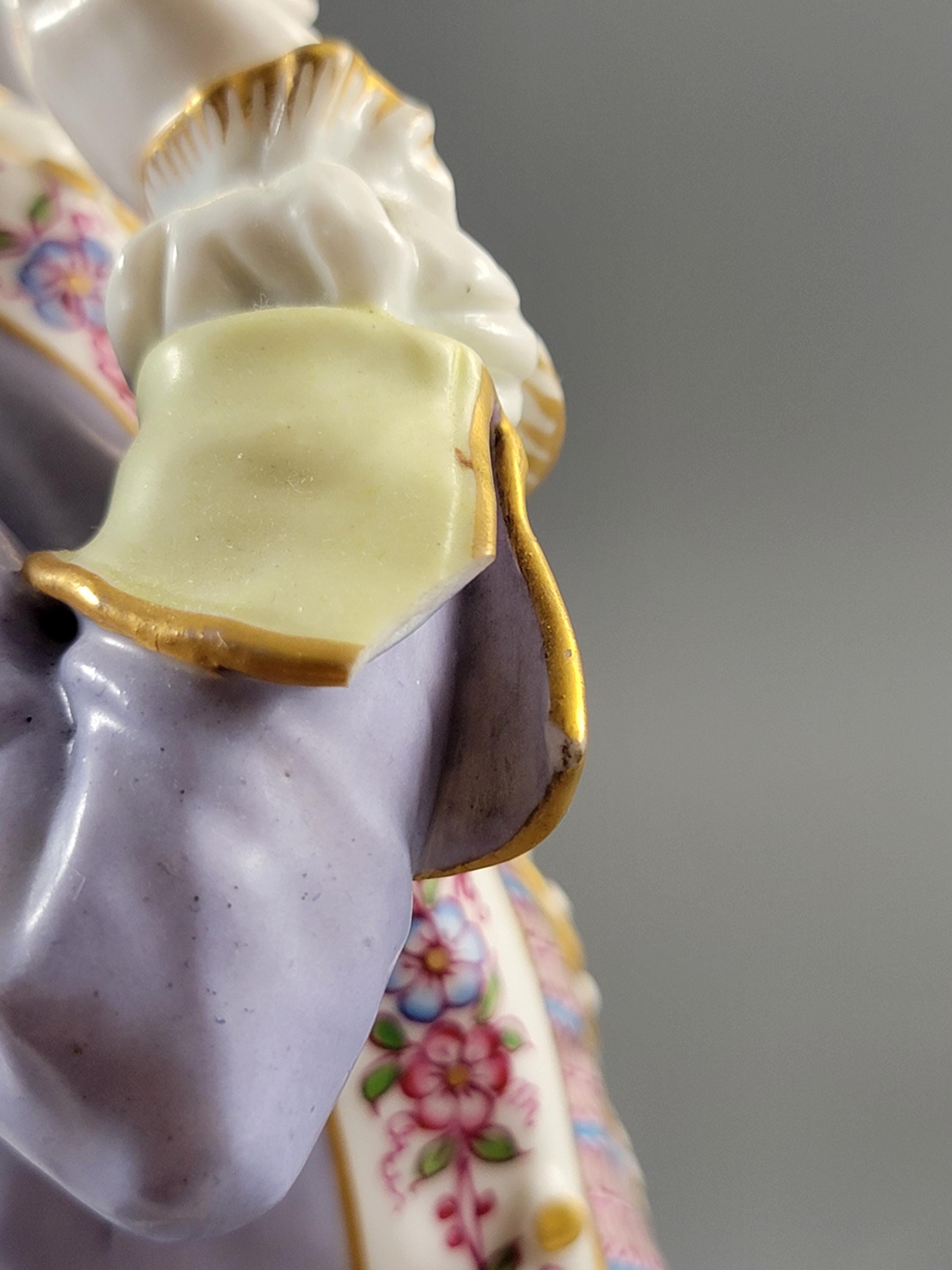 Rare 18th Century German Porcelain Figures: Rococo Style Pair