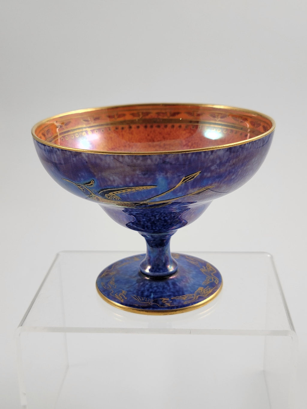 Makeig-Jones Wedgwood Lustre Melba Cup, Hummingbird & Geese, Z5294, c.1915