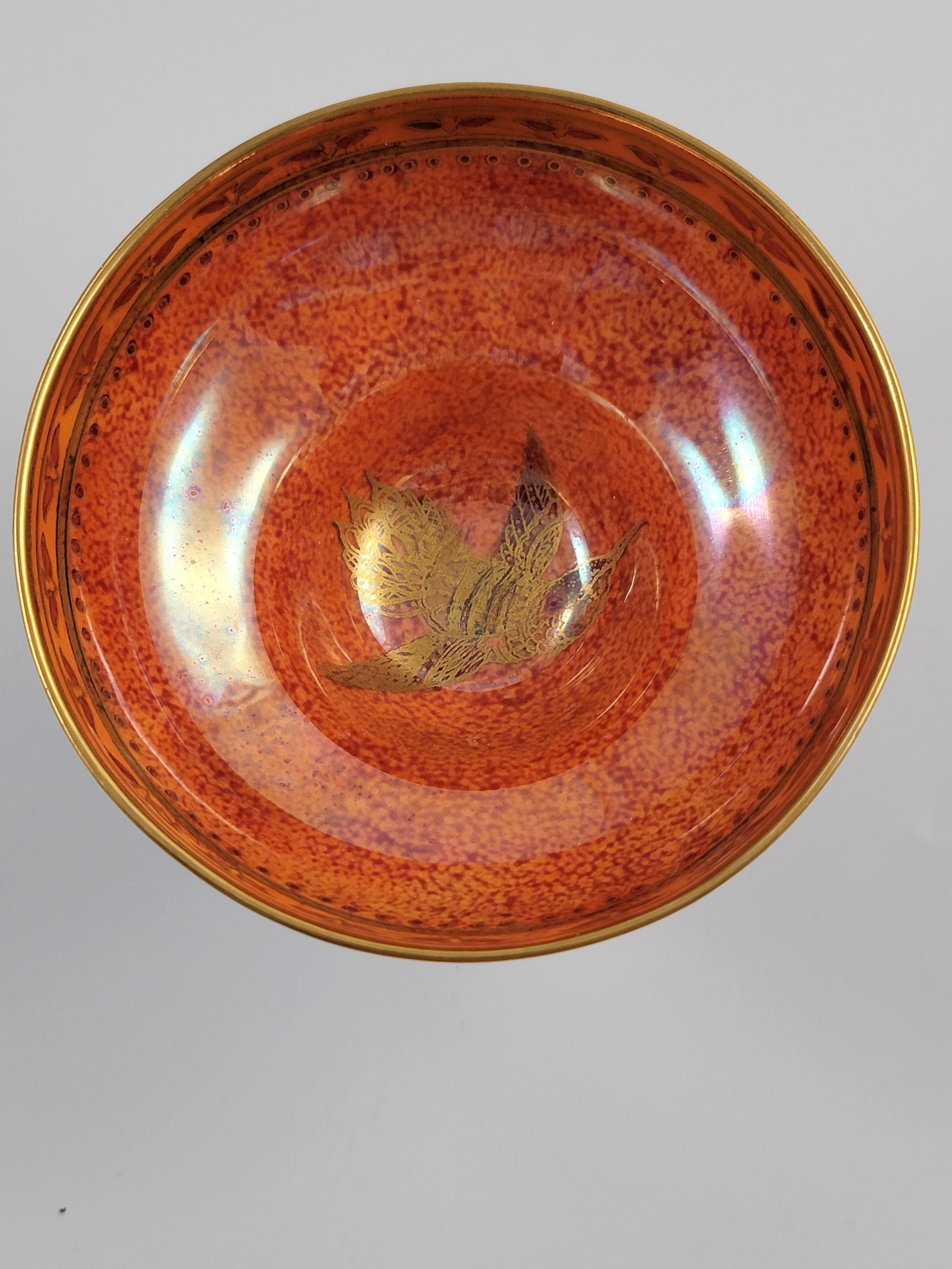 Makeig-Jones Wedgwood Lustre Melba Cup, Hummingbird & Geese, Z5294, c.1915