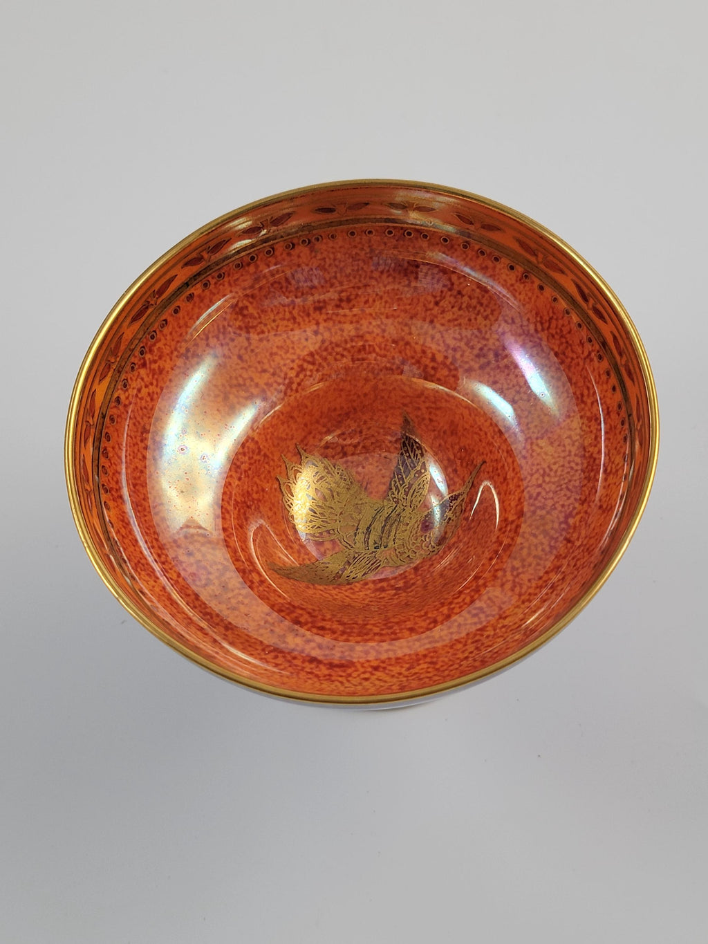 Makeig-Jones Wedgwood Lustre Melba Cup, Hummingbird & Geese, Z5294, c.1915