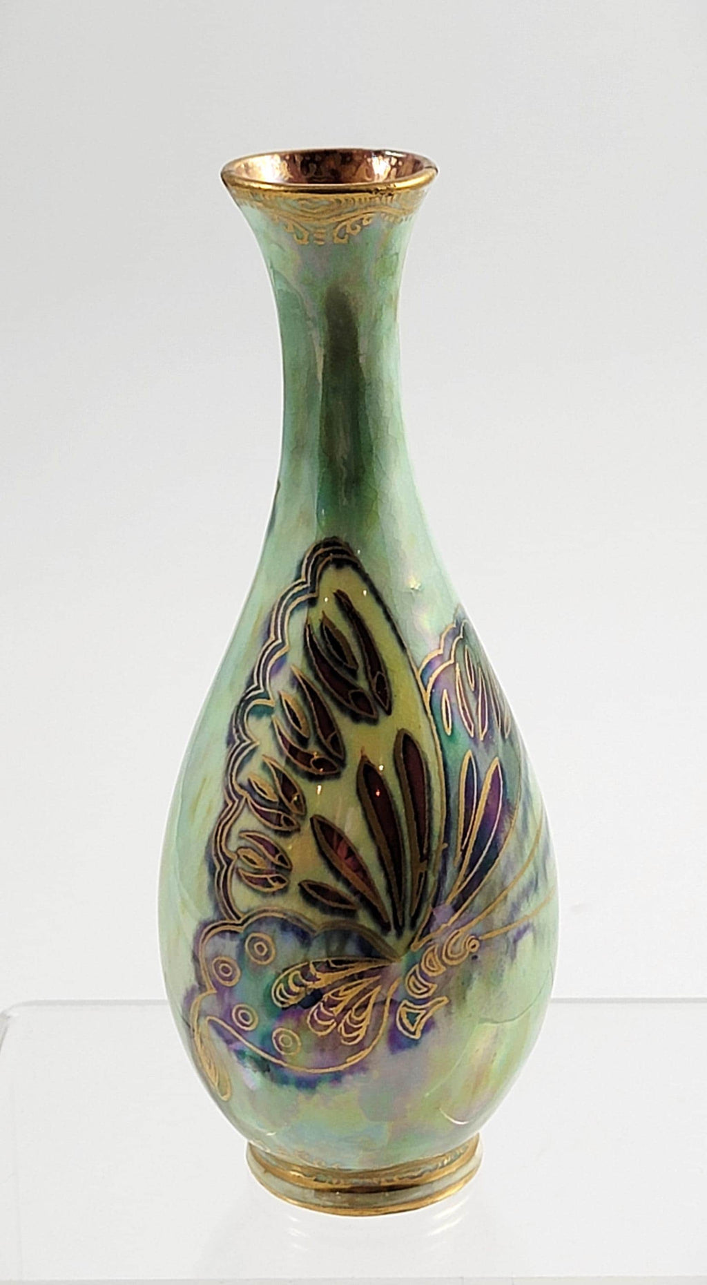 Makeig-Jones Wedgwood Lustre Vase Z4832, Butterflies, Rare