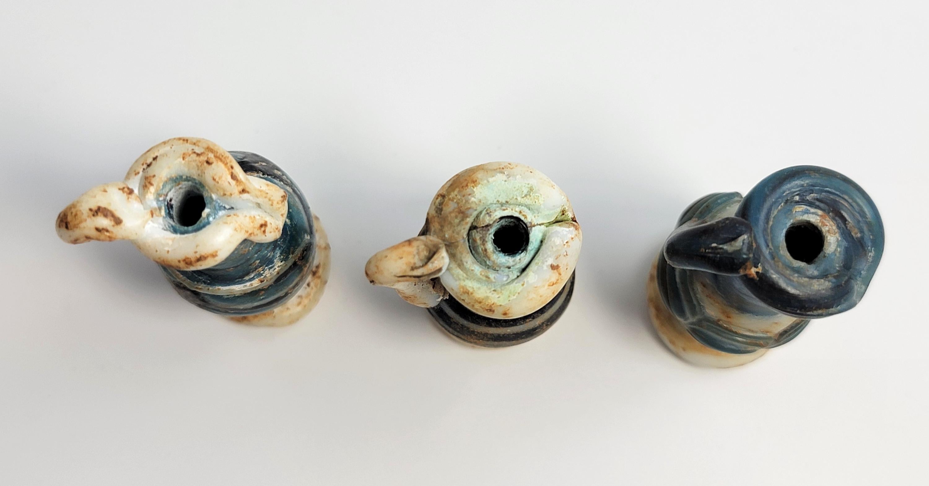 Ancient Roman Glass Bottles Set, 2nd–3rd c AD