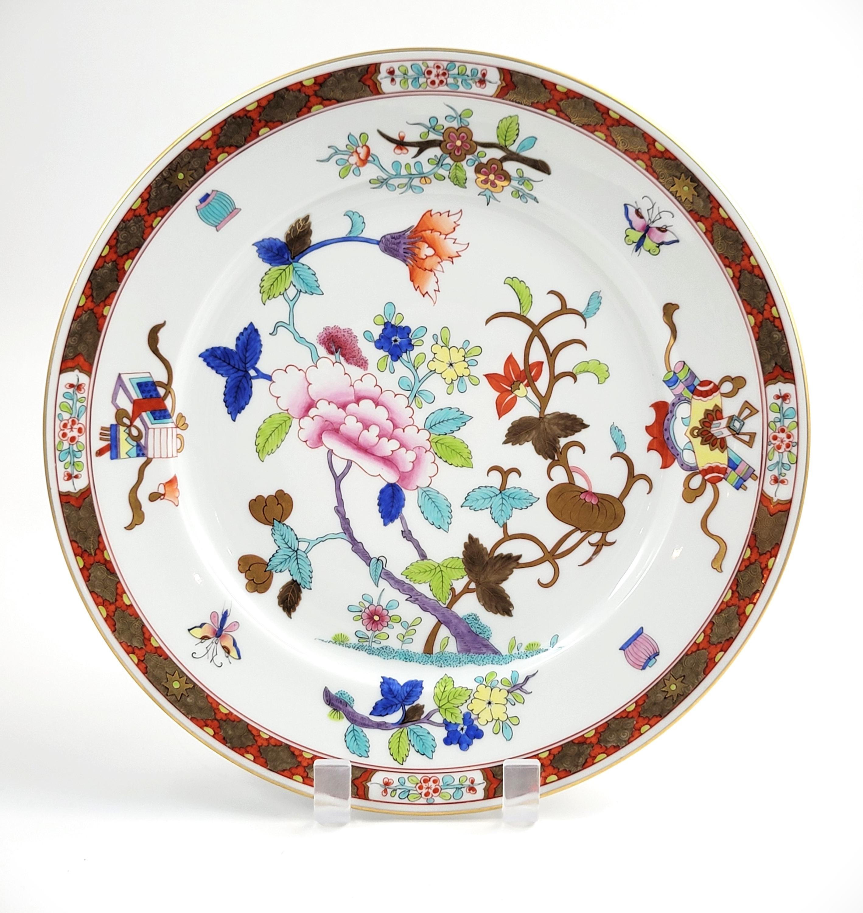 Vintage Herend Porcelain Plate Shanghai Pattern Hungary Hand Painted, 20th century, 25.5cm