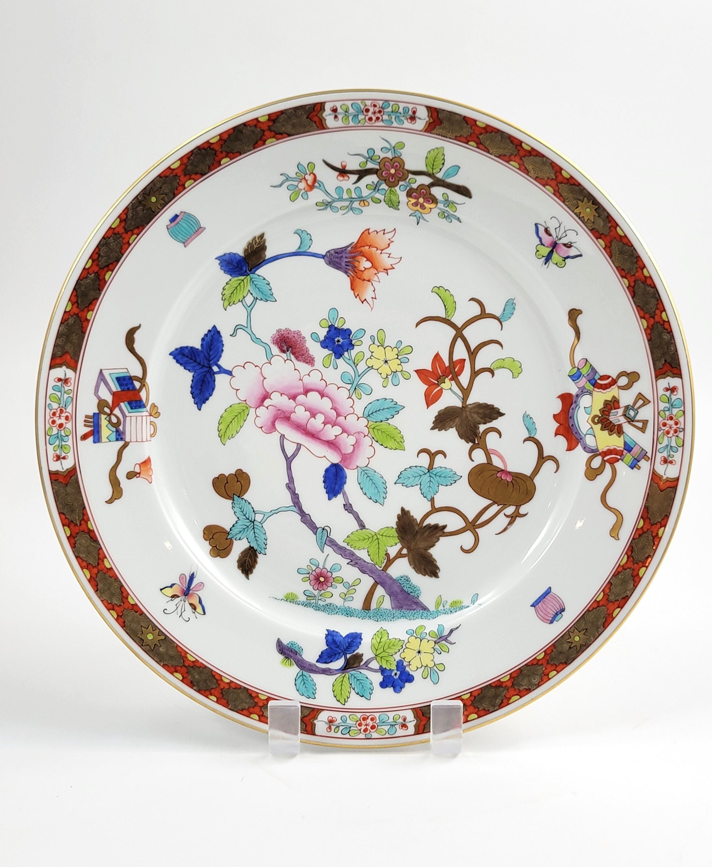 Vintage Herend Porcelain Plate Shanghai Pattern Hungary Hand Painted, 20th century, 25.5cm