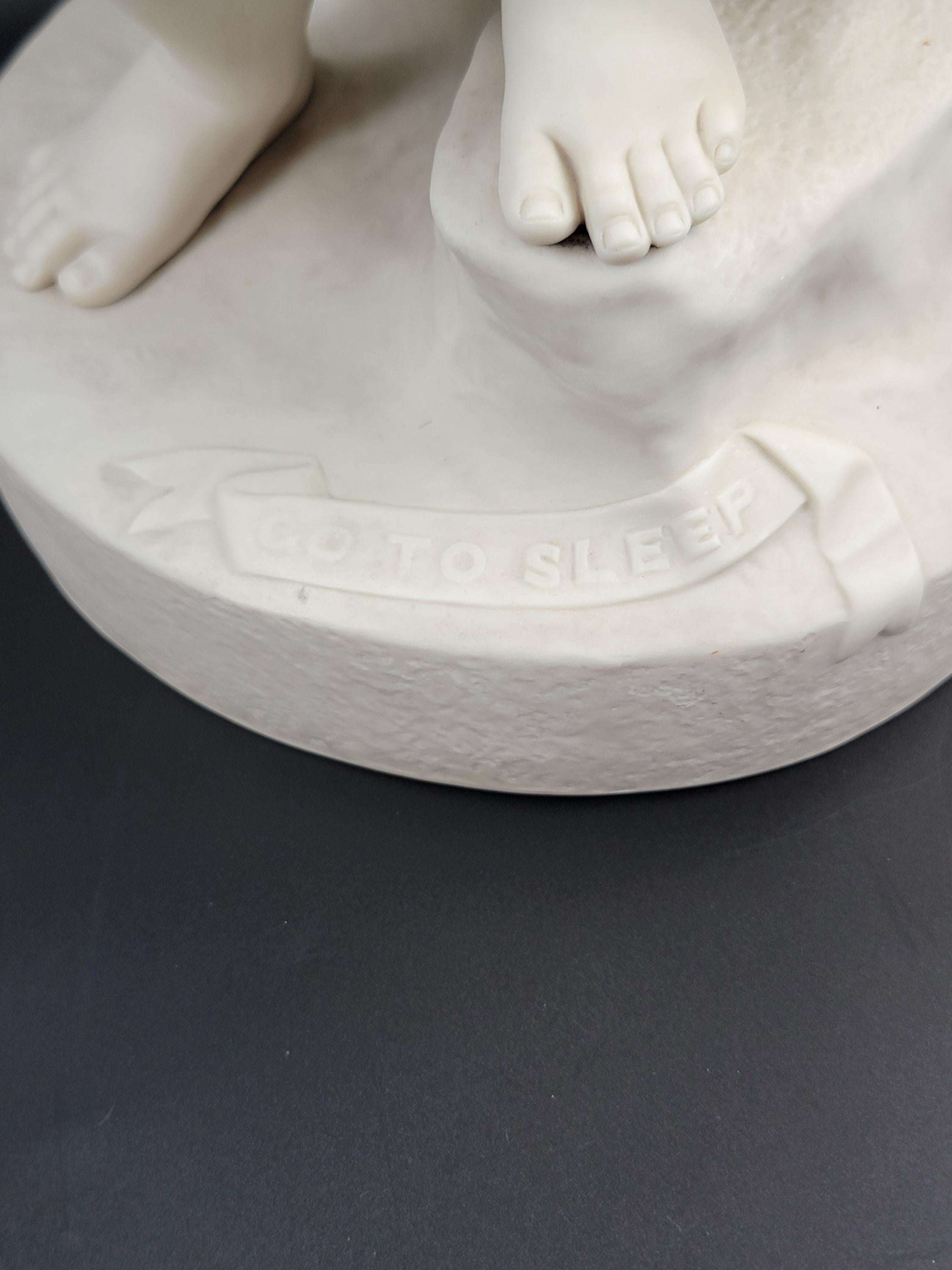 Victorian Parian Porcelain Figure: 'Go to Sleep' by John Durham, Copeland Art Union London
