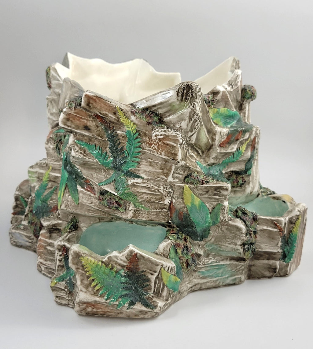 Royal Worcester Majolica Fern Rockwork Jardiniere, England, c.1866, Rare Victorian