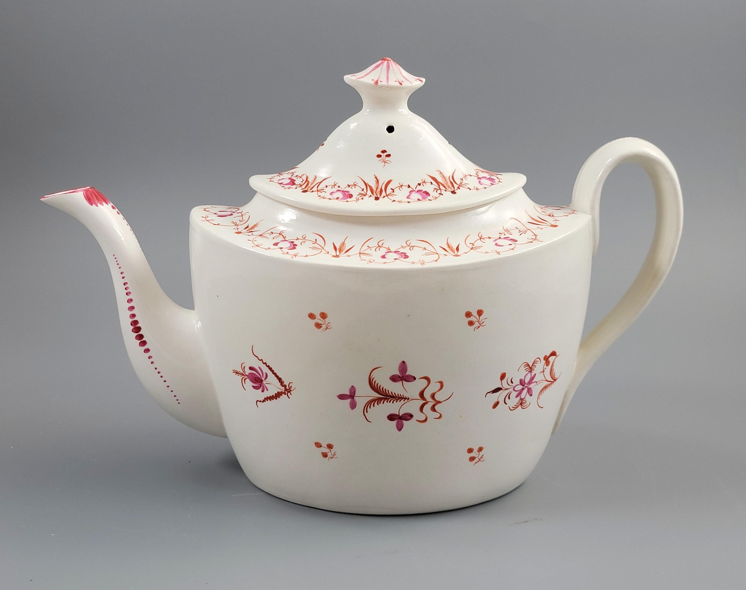 Rare Factory Z Thomas Wolfe Staffordshire Teapot c1800 Maisels Collection Bone China Pattern 165