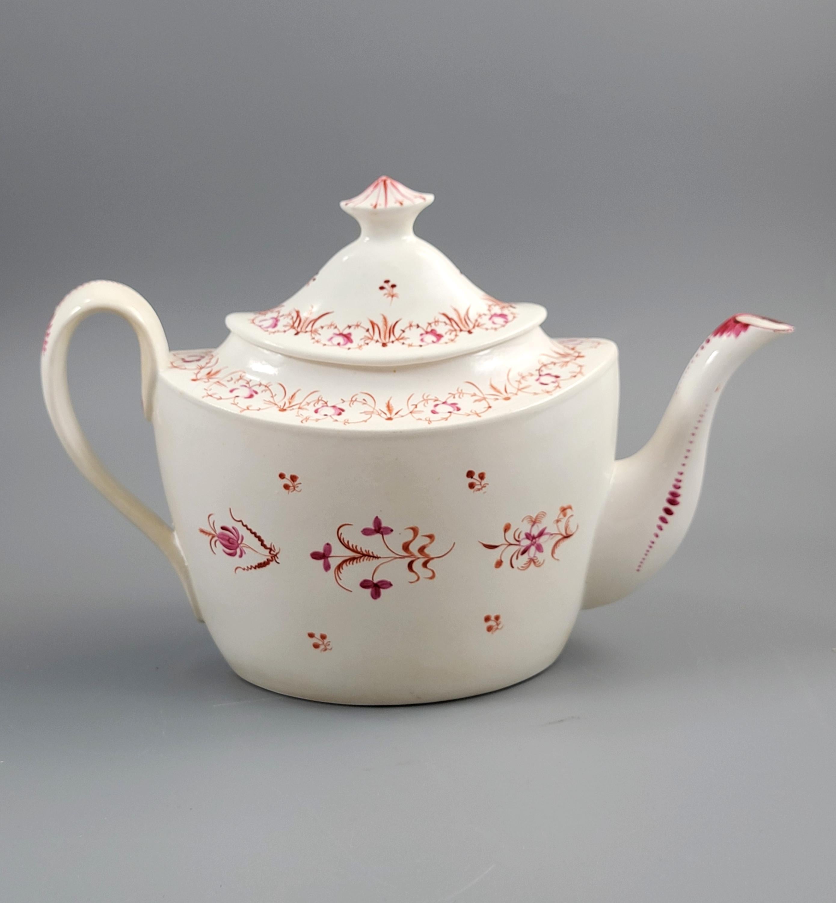 Rare Factory Z Thomas Wolfe Staffordshire Teapot c1800 Maisels Collection Bone China Pattern 165