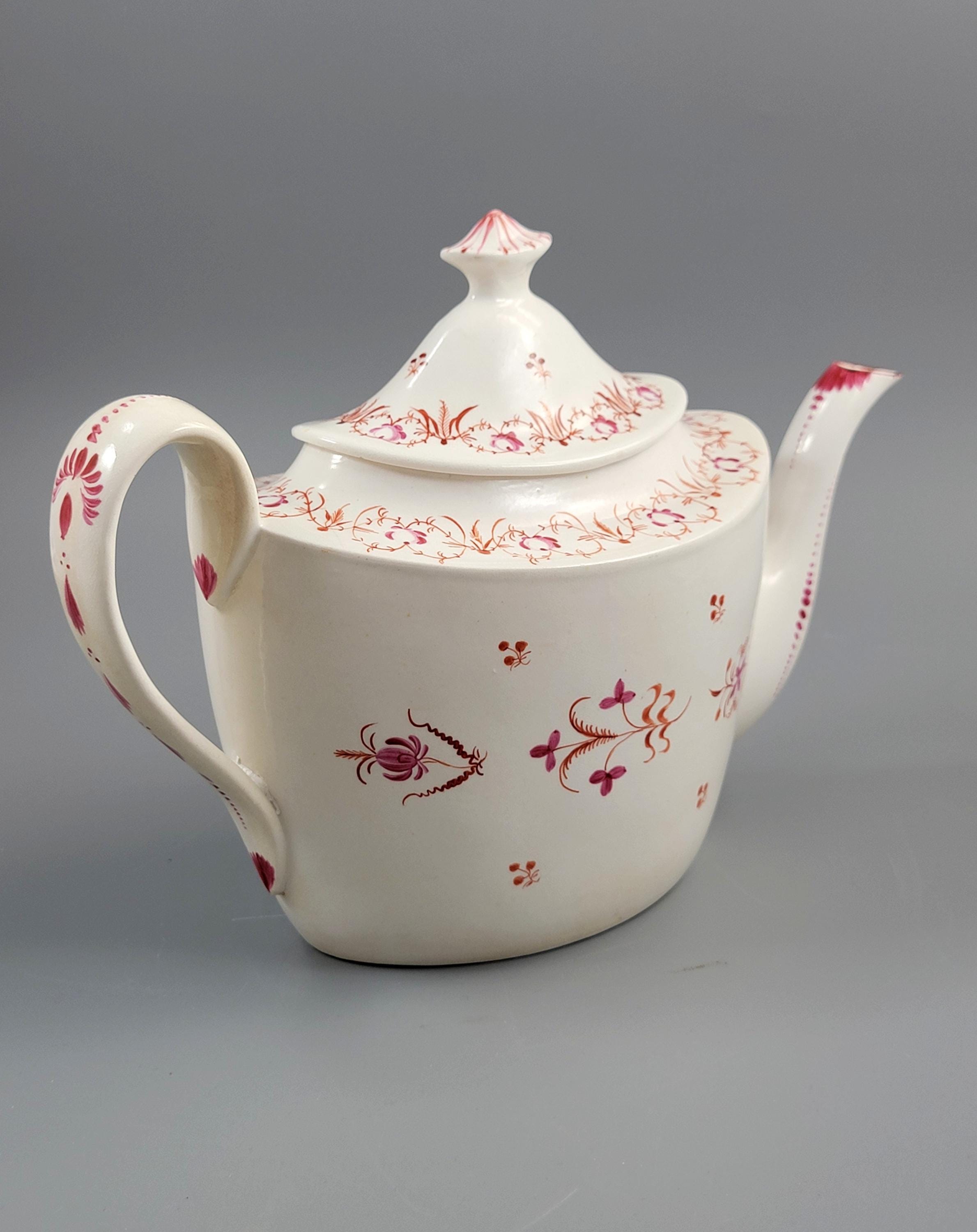 Rare Factory Z Thomas Wolfe Staffordshire Teapot c1800 Maisels Collection Bone China Pattern 165