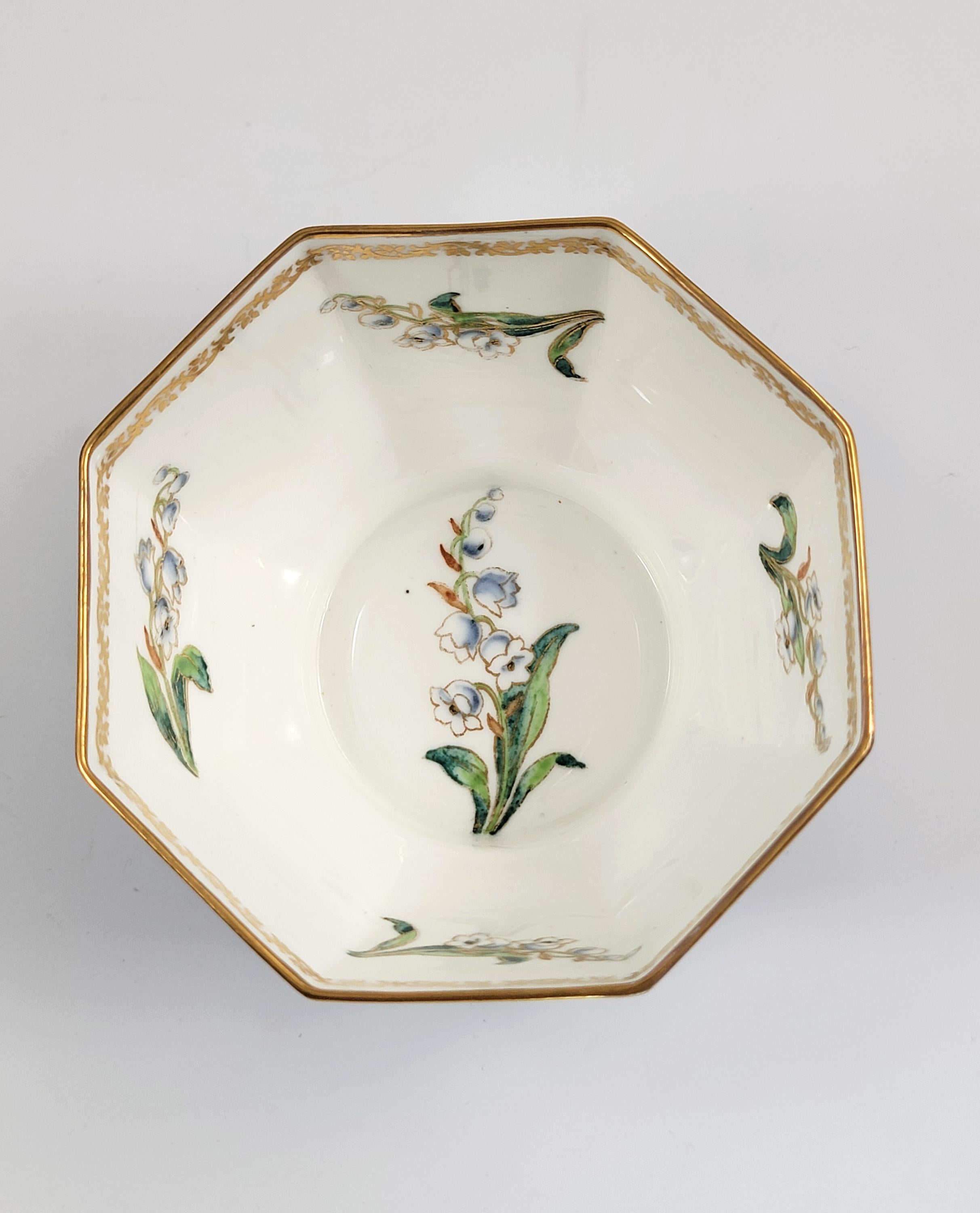 Rare Wedgwood Lustre Bowl: Lily of the Valley, Powder Blue, Antique Porcelain c.1917