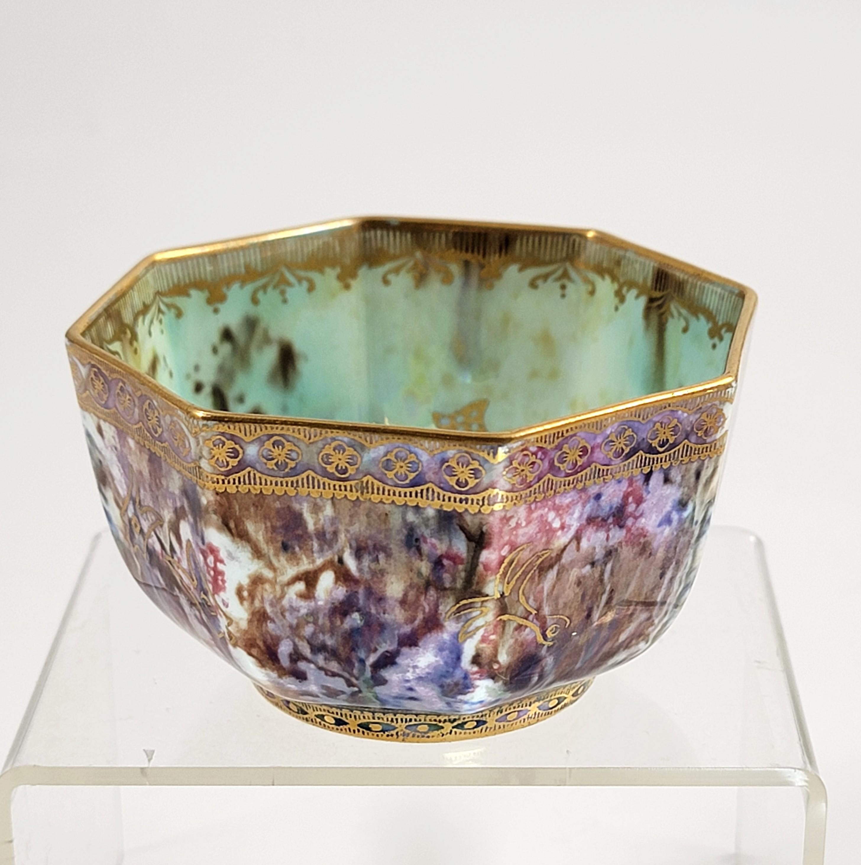 Wedgwood Fairyland Lustre Celestial Dragon Bowl Pinky Mauve Z4831 Daisy Makeig-Jones c.1915