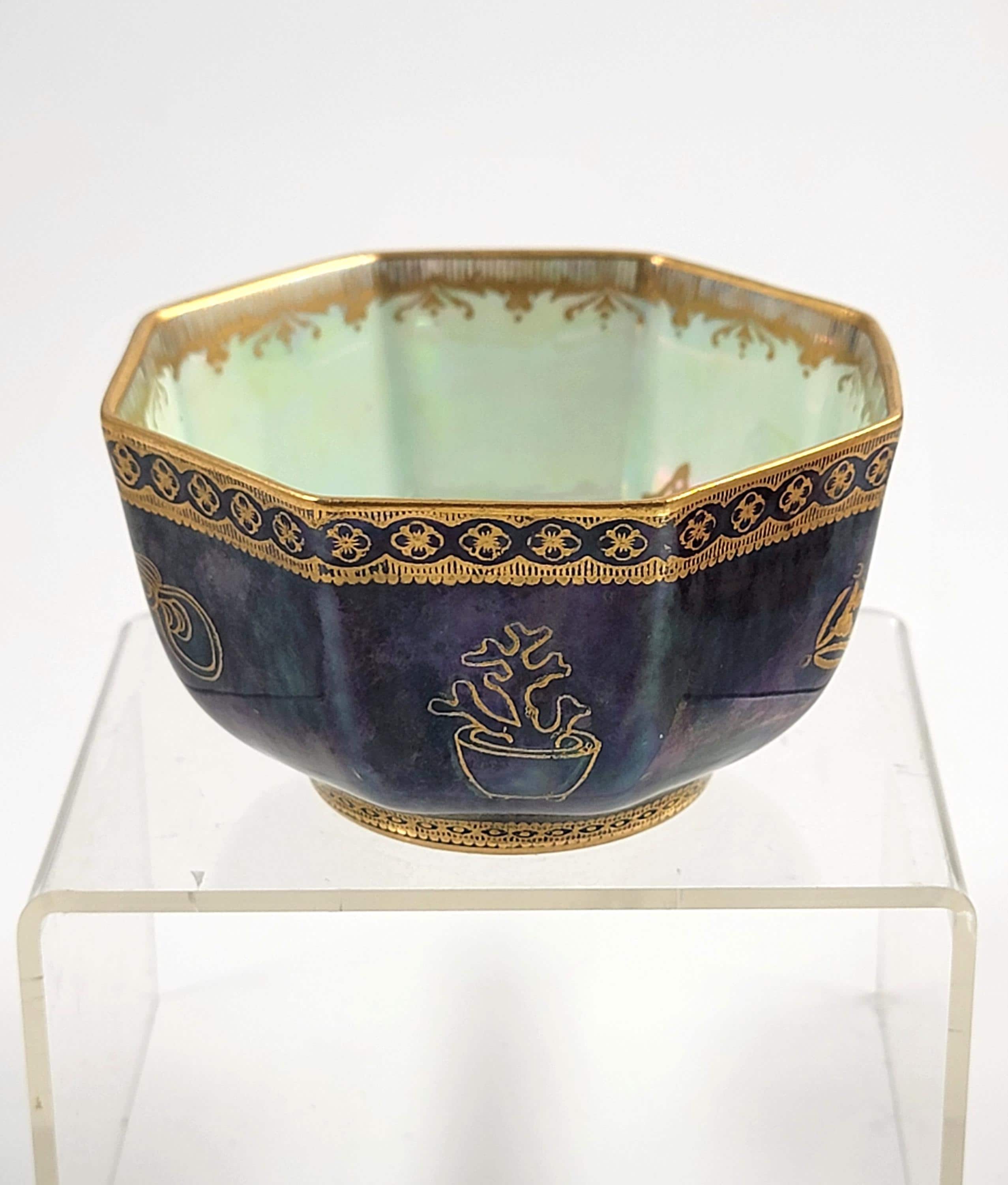 Rare Wedgwood Fairyland Lustre Octagonal Bowl by Daisy Makeig-Jones, c.1915