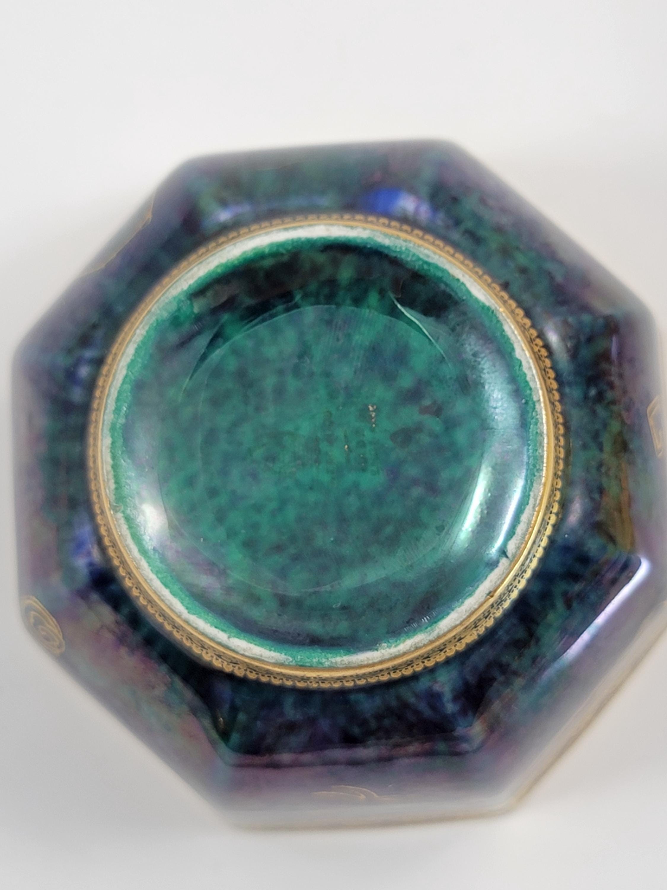Rare Wedgwood Fairyland Lustre Octagonal Bowl by Daisy Makeig-Jones, c.1915