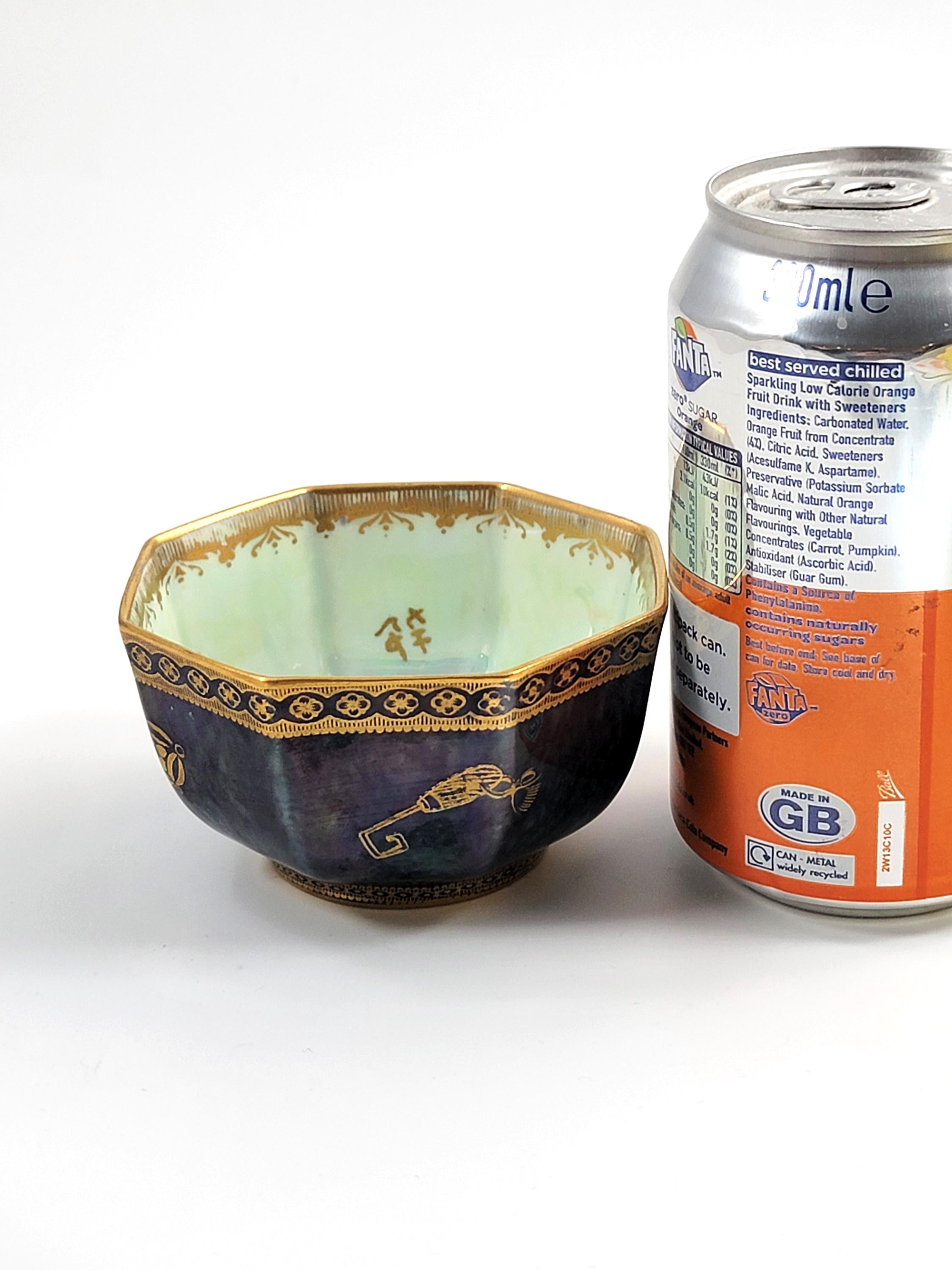 Rare Wedgwood Fairyland Lustre Octagonal Bowl by Daisy Makeig-Jones, c.1915