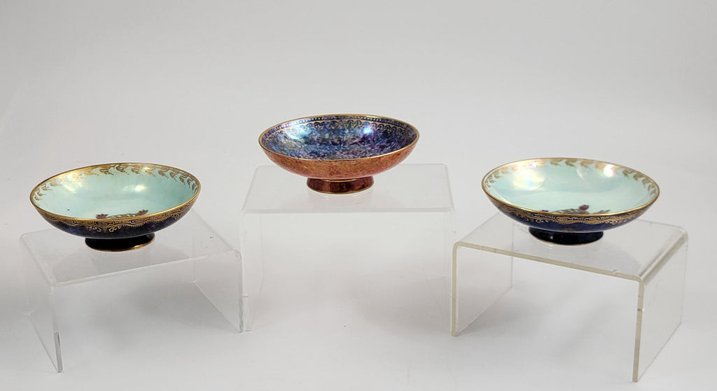 Rare Wedgwood Lustre Set of Three Miniature Bowls, Daisy Makeig-Jones, c.1915