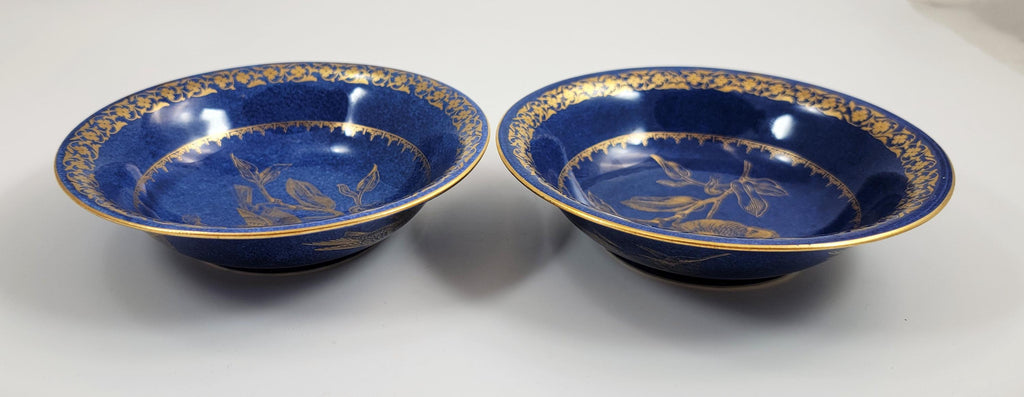 Rare Wedgwood Blue Lustre Owl Bowls by Daisy Makeig-Jones, Z4564, c.1915