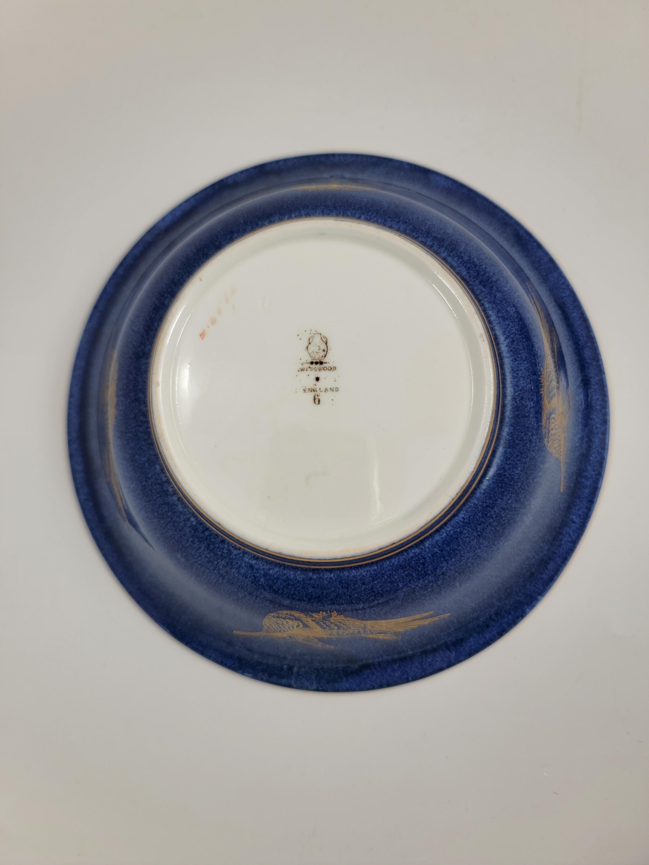 Rare Wedgwood Blue Lustre Owl Bowls by Daisy Makeig-Jones, Z4564, c.1915