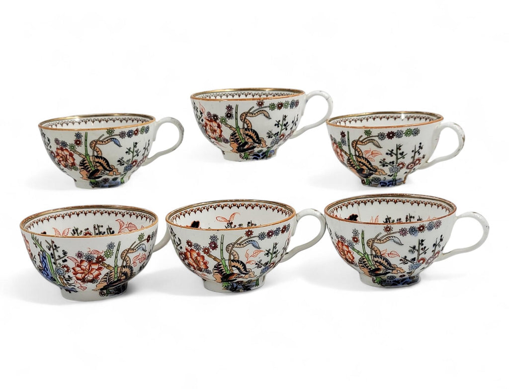 Minton Kakiemon Tiger Tea Set with 6 Cups, 10 Saucers and Cream Jug, 1847–1861
