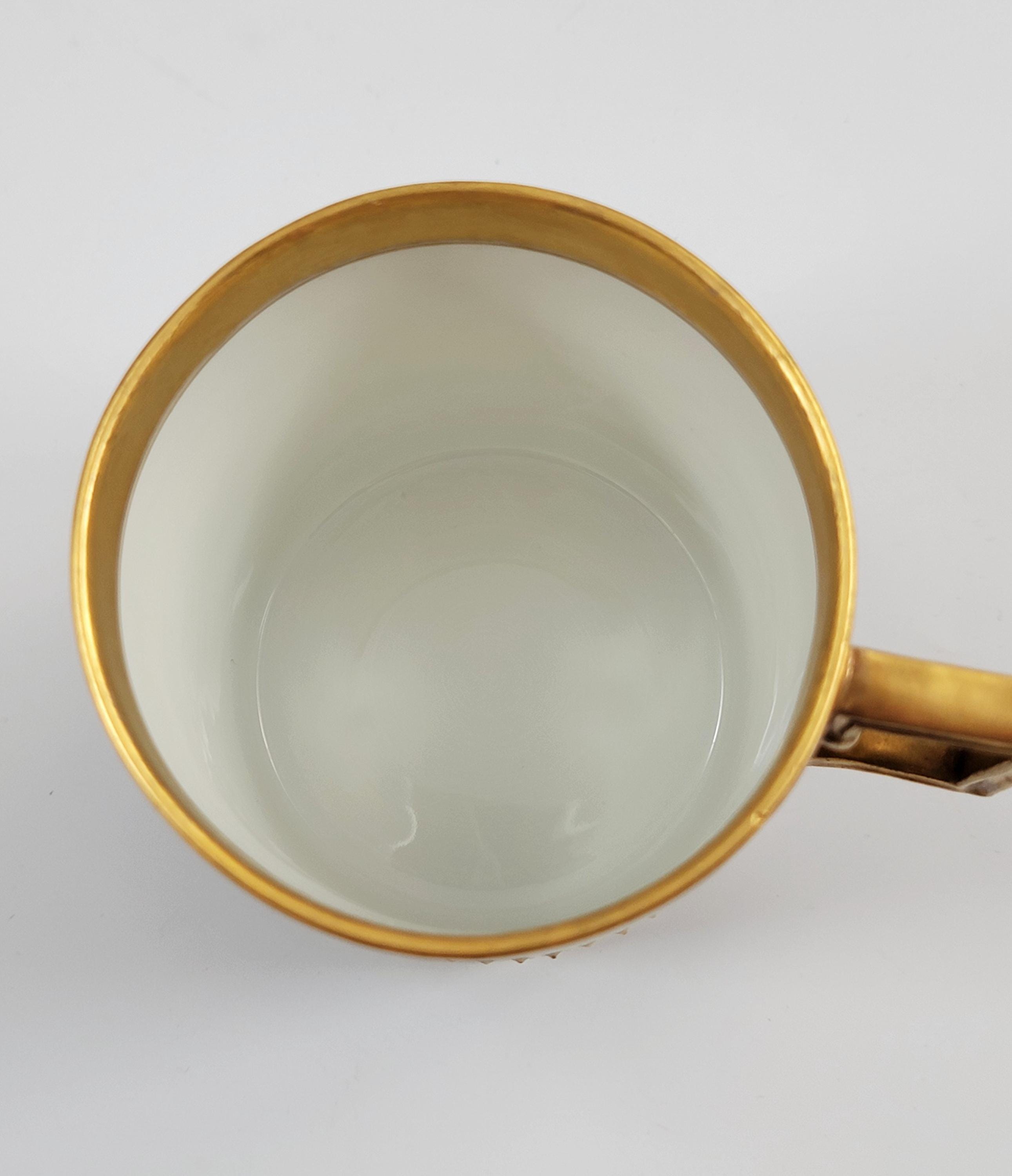 Royal Vienna Porcelain Chocolate Cup, c.1880, Cobalt and Moriage Enamel