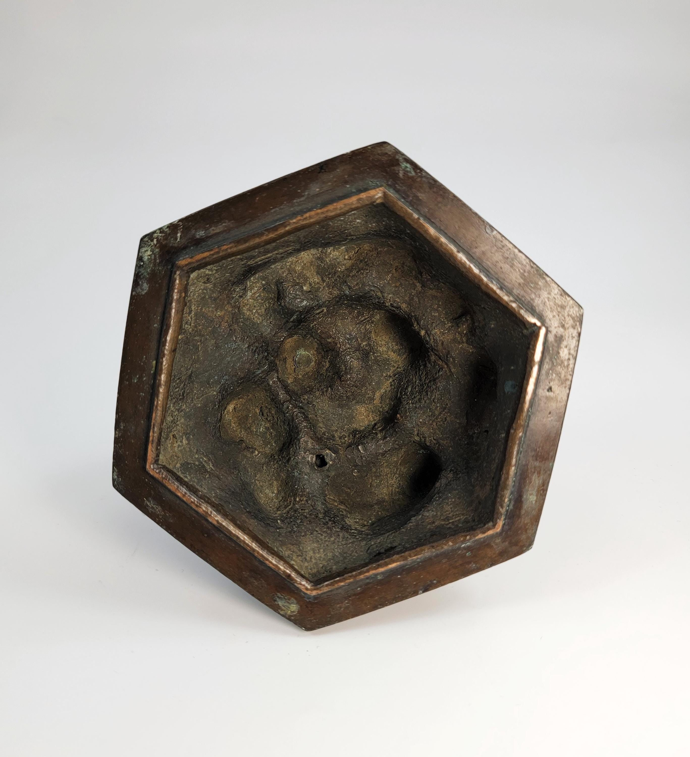 Antique Chinese Bronze Censer, Fu Lion, 19thC Qing
