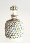 Royal Worcester Porcelain Perfume Bottle, Hand-Applied Forget-me-not Encrustation, c. 1870 – Rare Victorian Collectible Gift