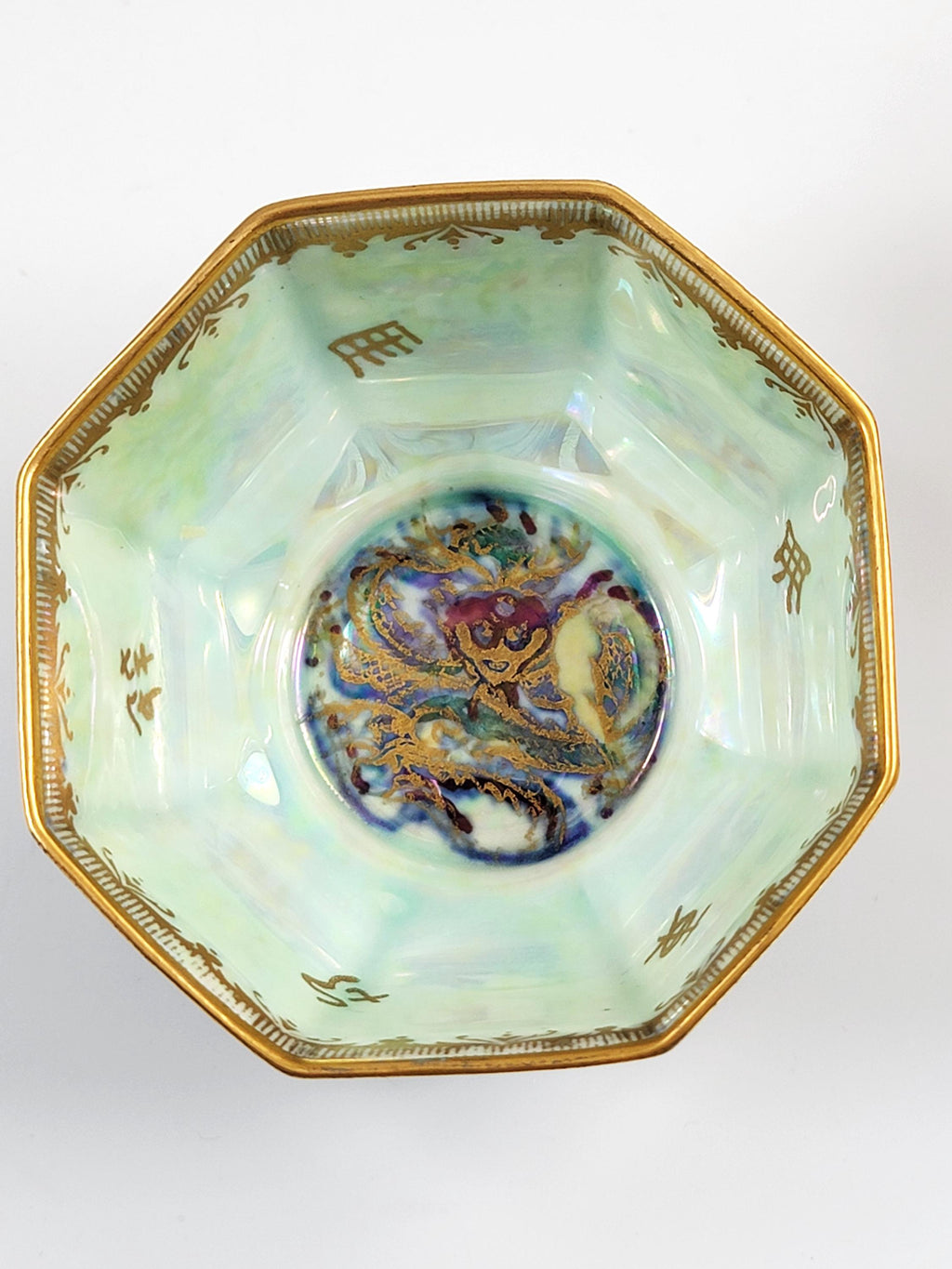 Rare Wedgwood Fairyland Lustre Octagonal Bowl by Daisy Makeig-Jones, c.1915