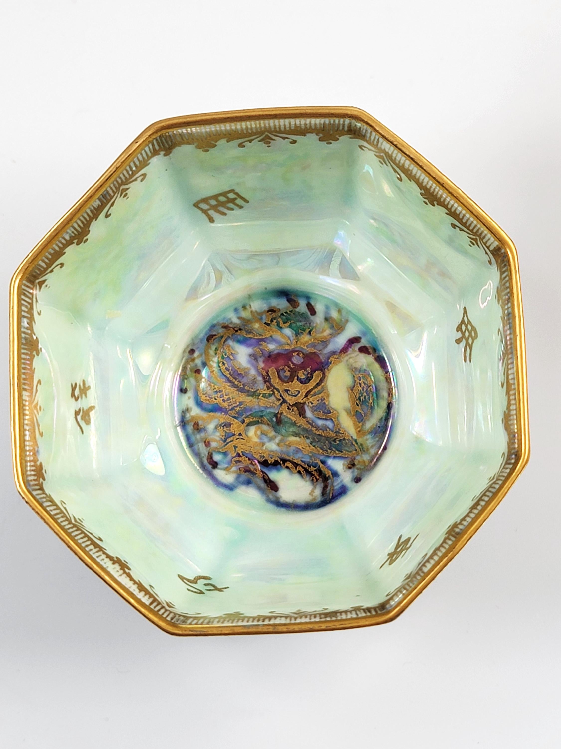 Rare Wedgwood Fairyland Lustre Octagonal Bowl by Daisy Makeig-Jones, c.1915